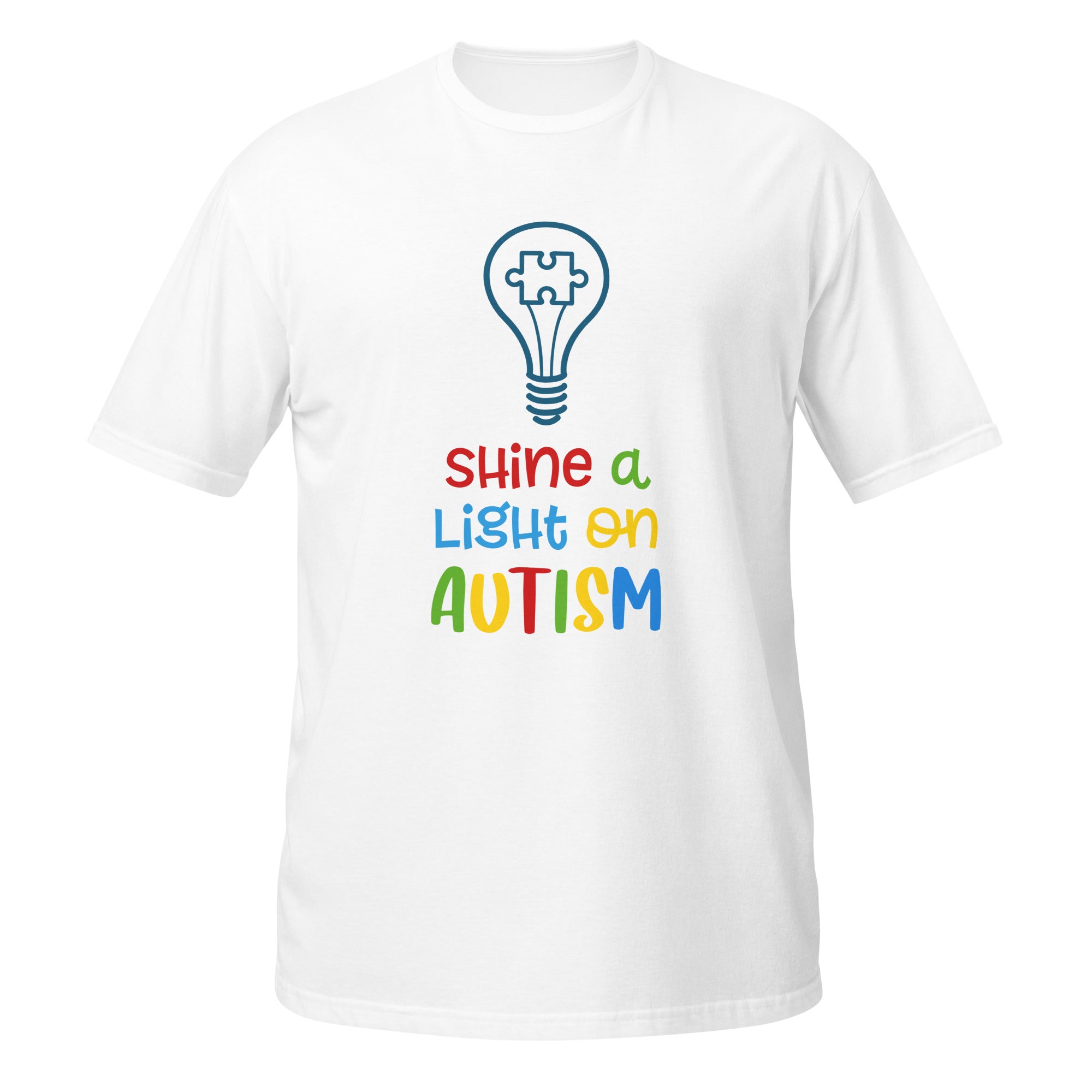 Short-Sleeve Unisex T-Shirt- Shine a light on autism