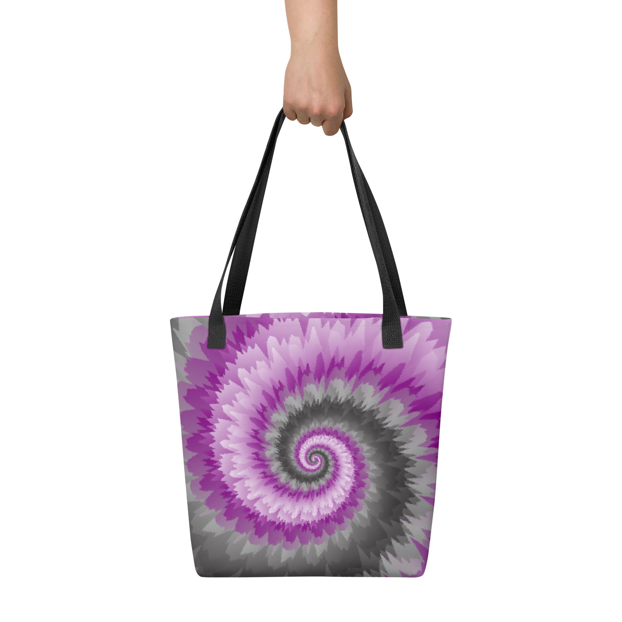 Tote bag-Tie Dye Spiral - Demisexual