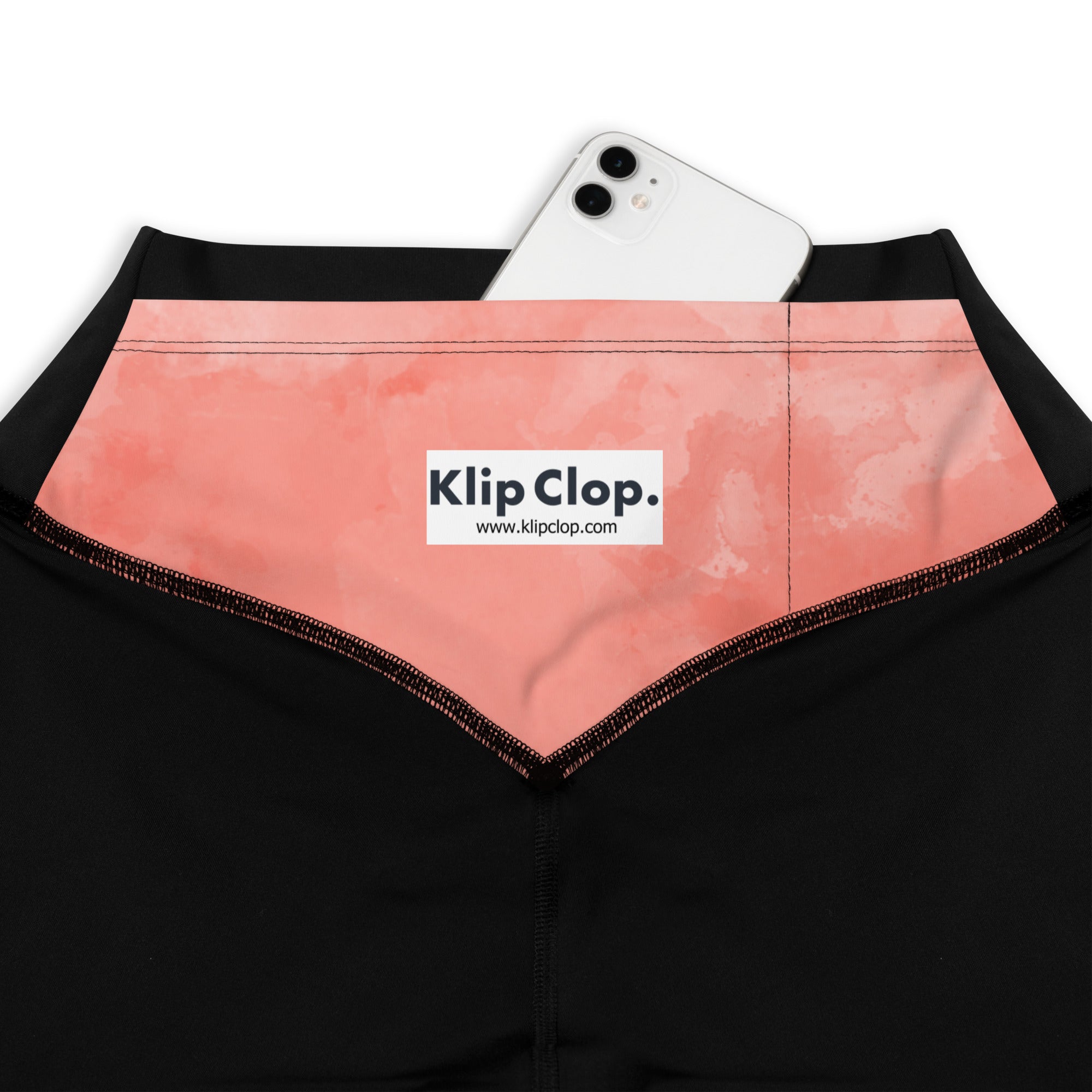 Sports Leggings- Coral Watercolor