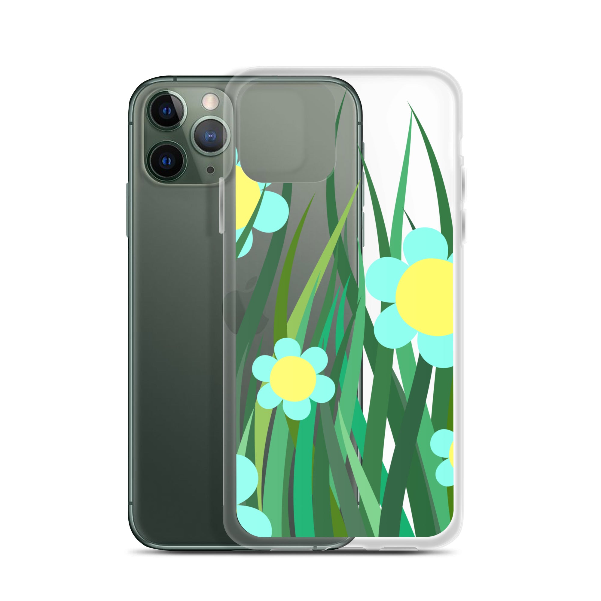 Clear Case for iPhone®- Floral Hedge Design II