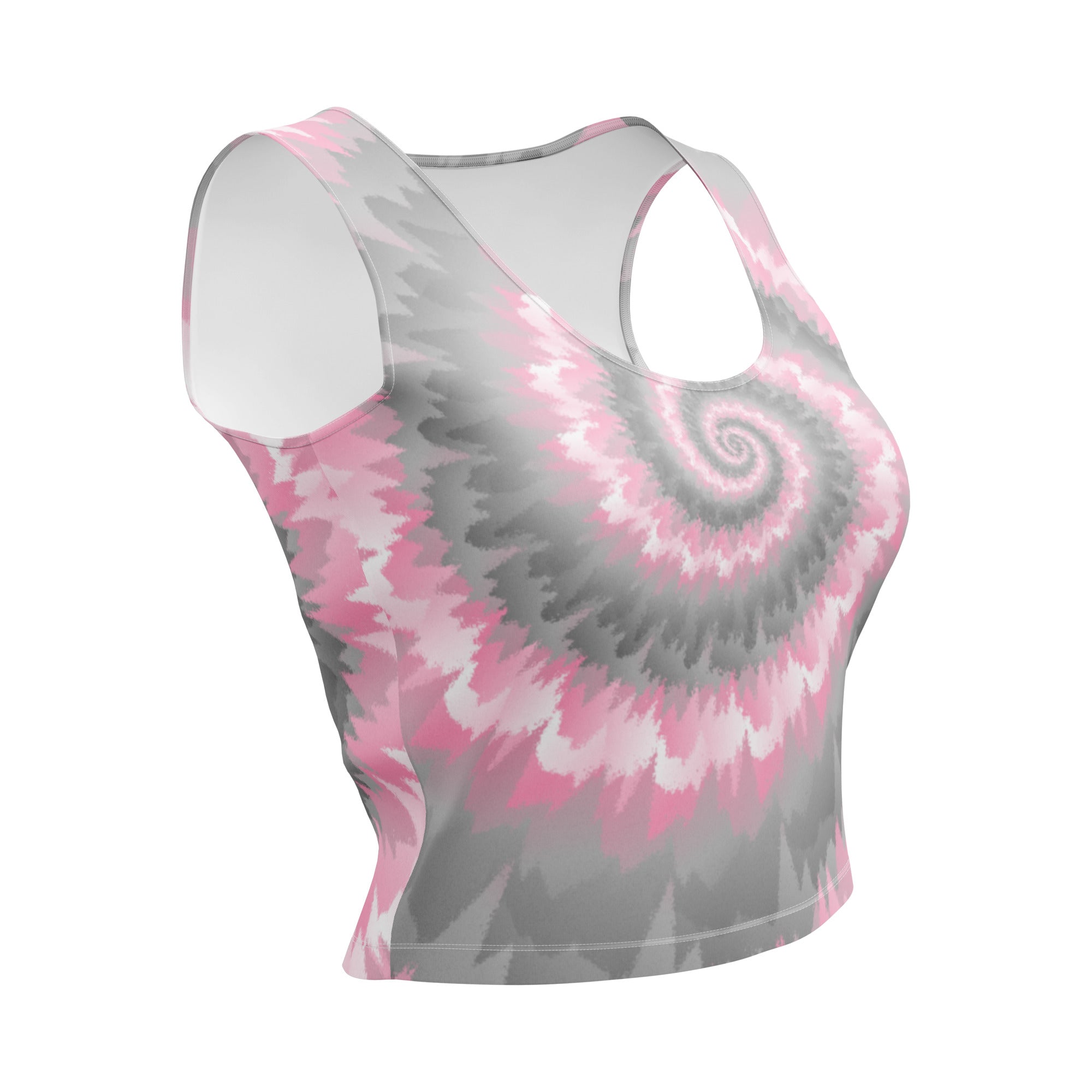 Crop Top-Tie Dye Spiral - Demigirl