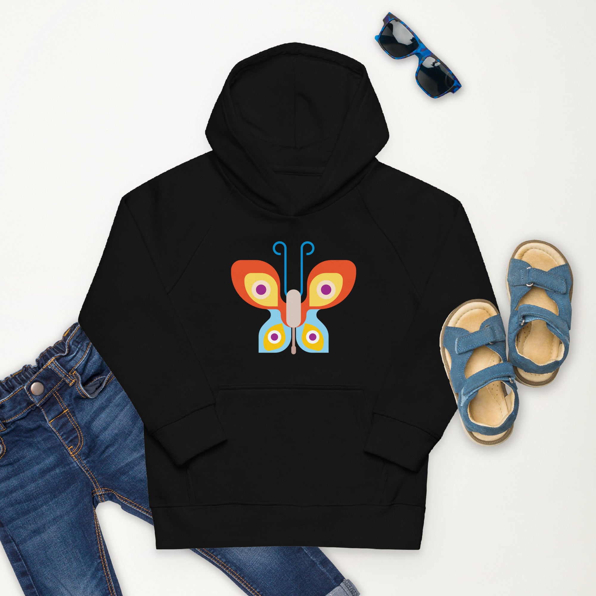 Kids eco hoodie-Butterfly