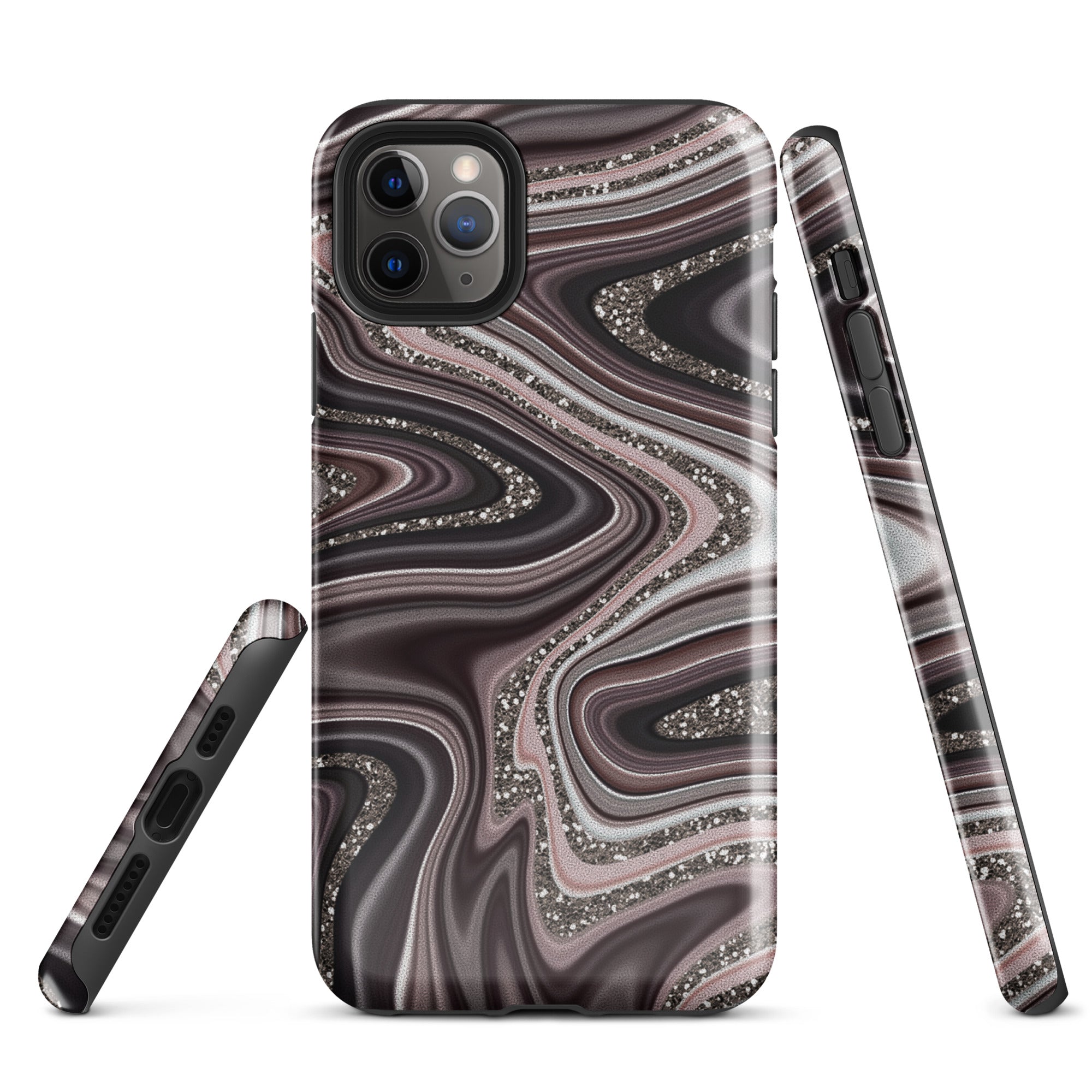 Tough Case for iPhone®- Abstract Leather