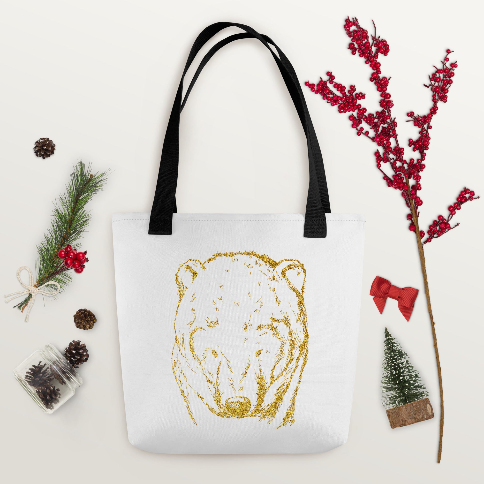 Tote bag- Bear White