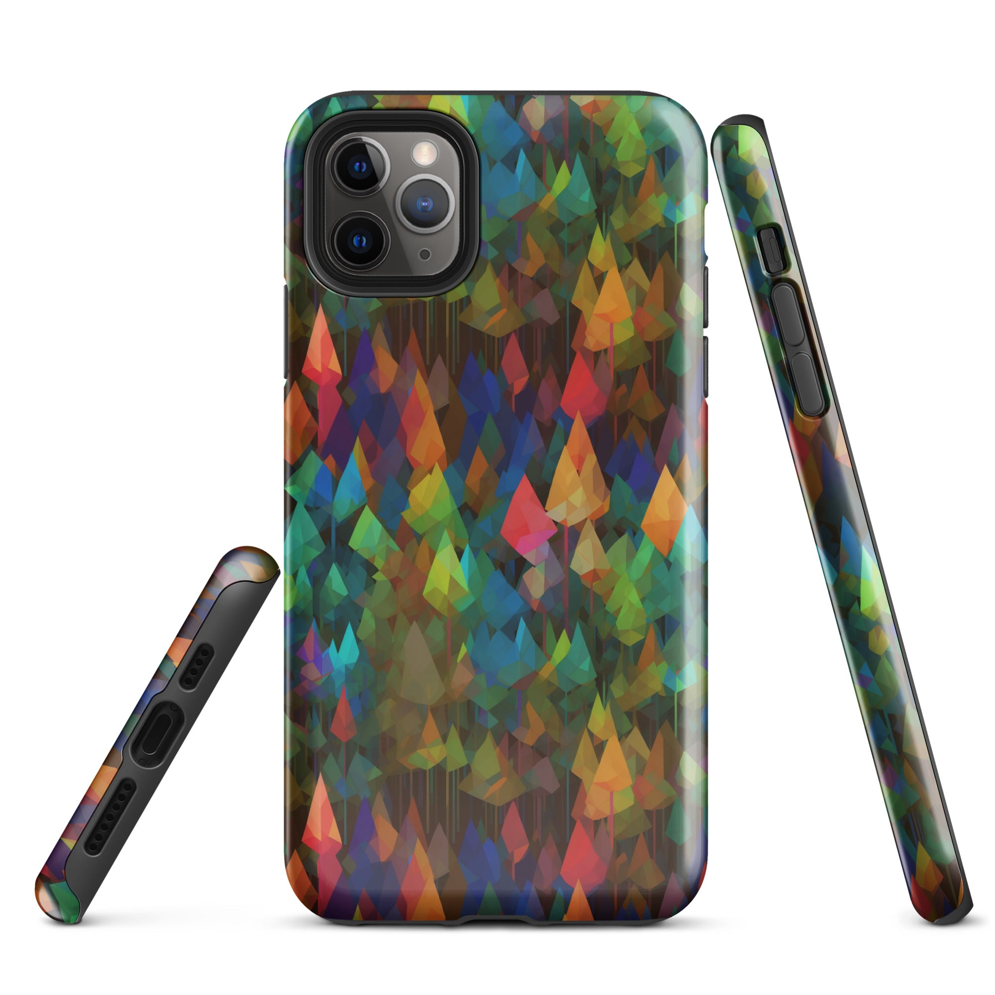 Tough Case for iPhone®- Rainbow Forest Pattern II