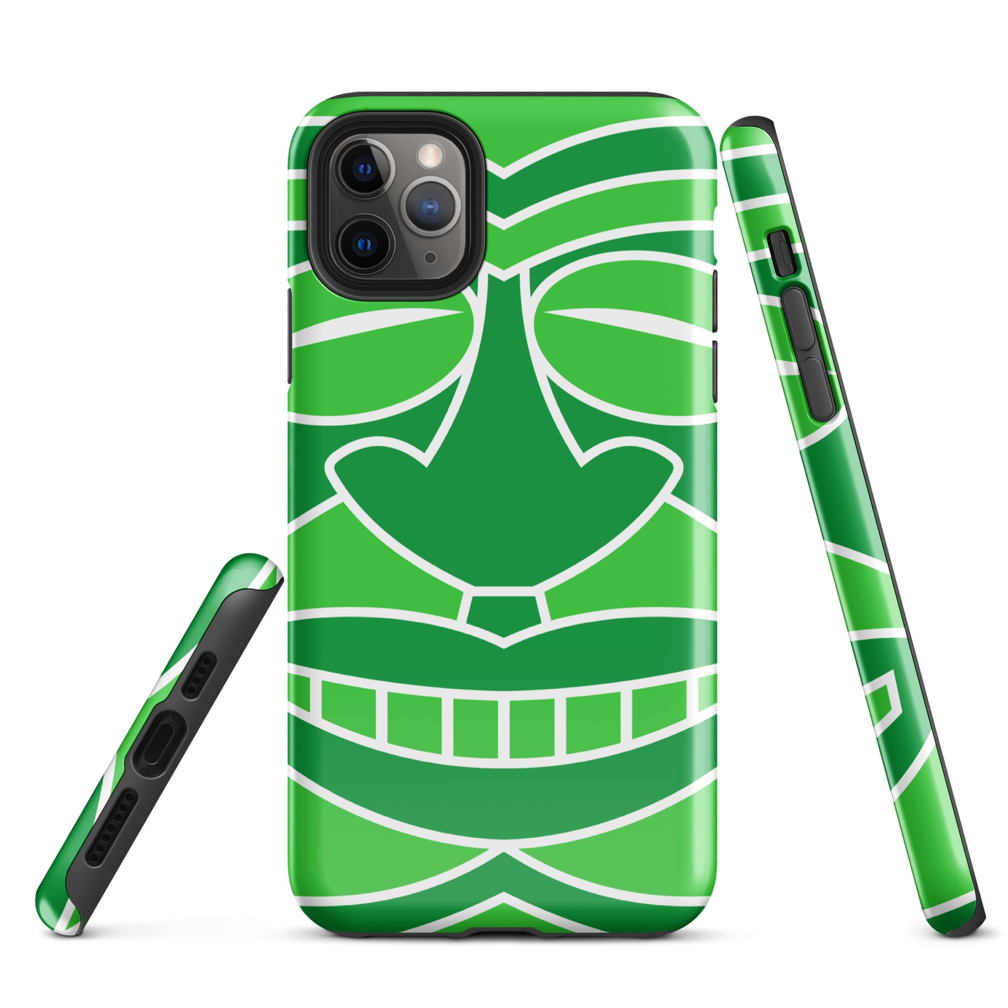 Tough Case for iPhone®- Totem Mask Green