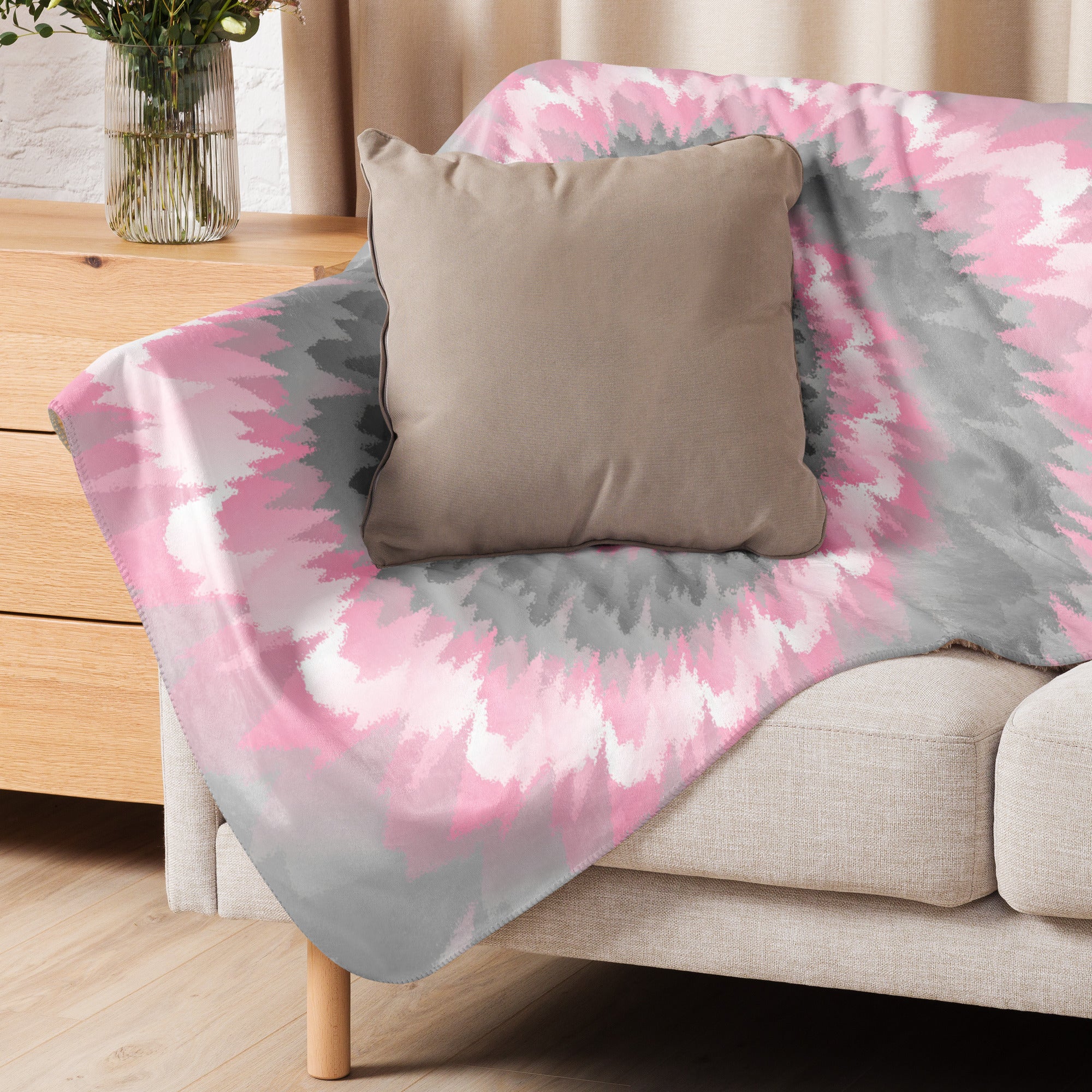 Sherpa blanket- Tie Dye Spiral-Demigirl