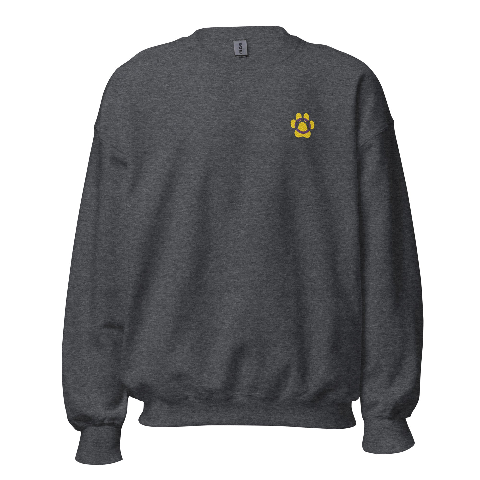 Dog Paw Embroidered Unisex Sweatshirt-Intersex