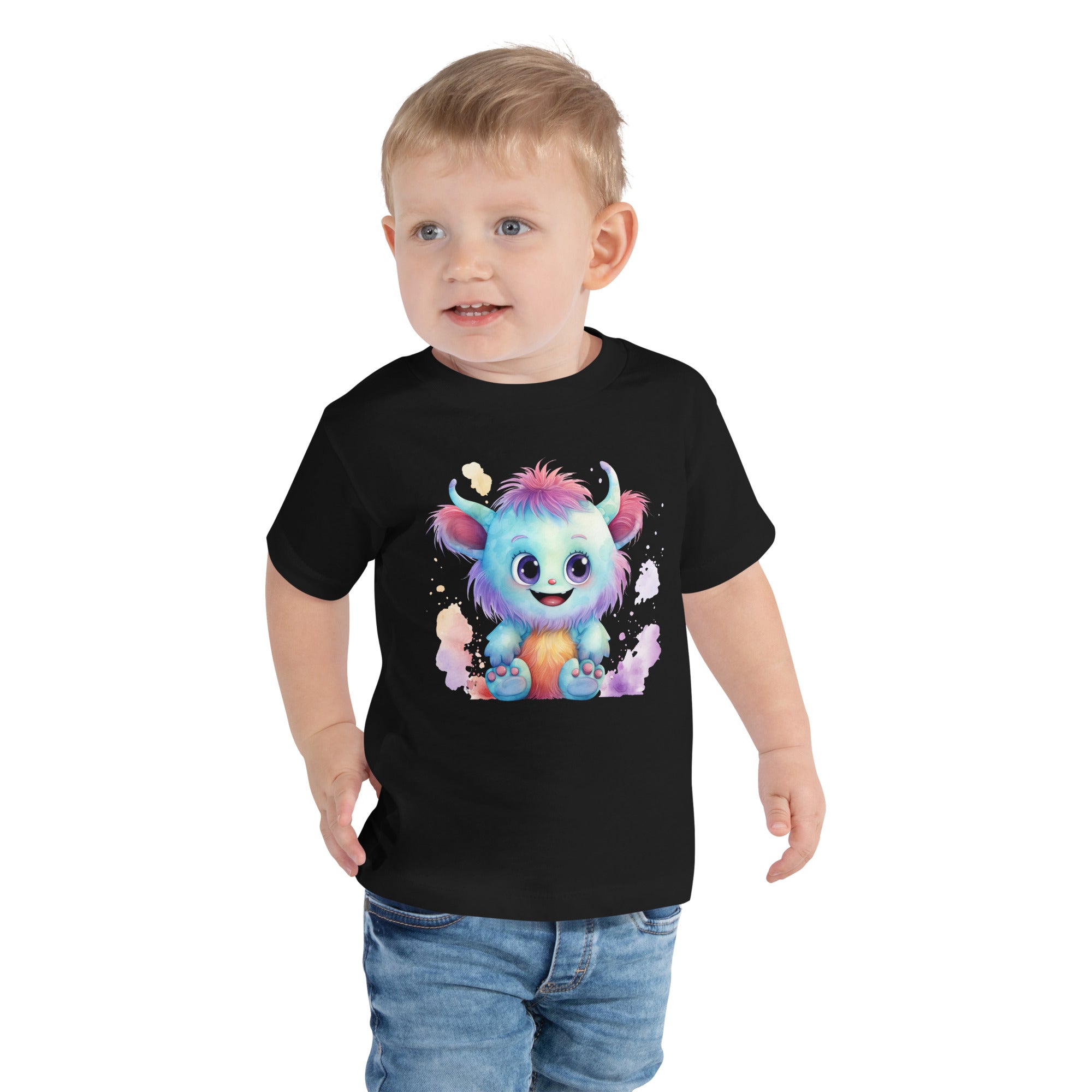 Toddler Short Sleeve Tee- Happy Monster