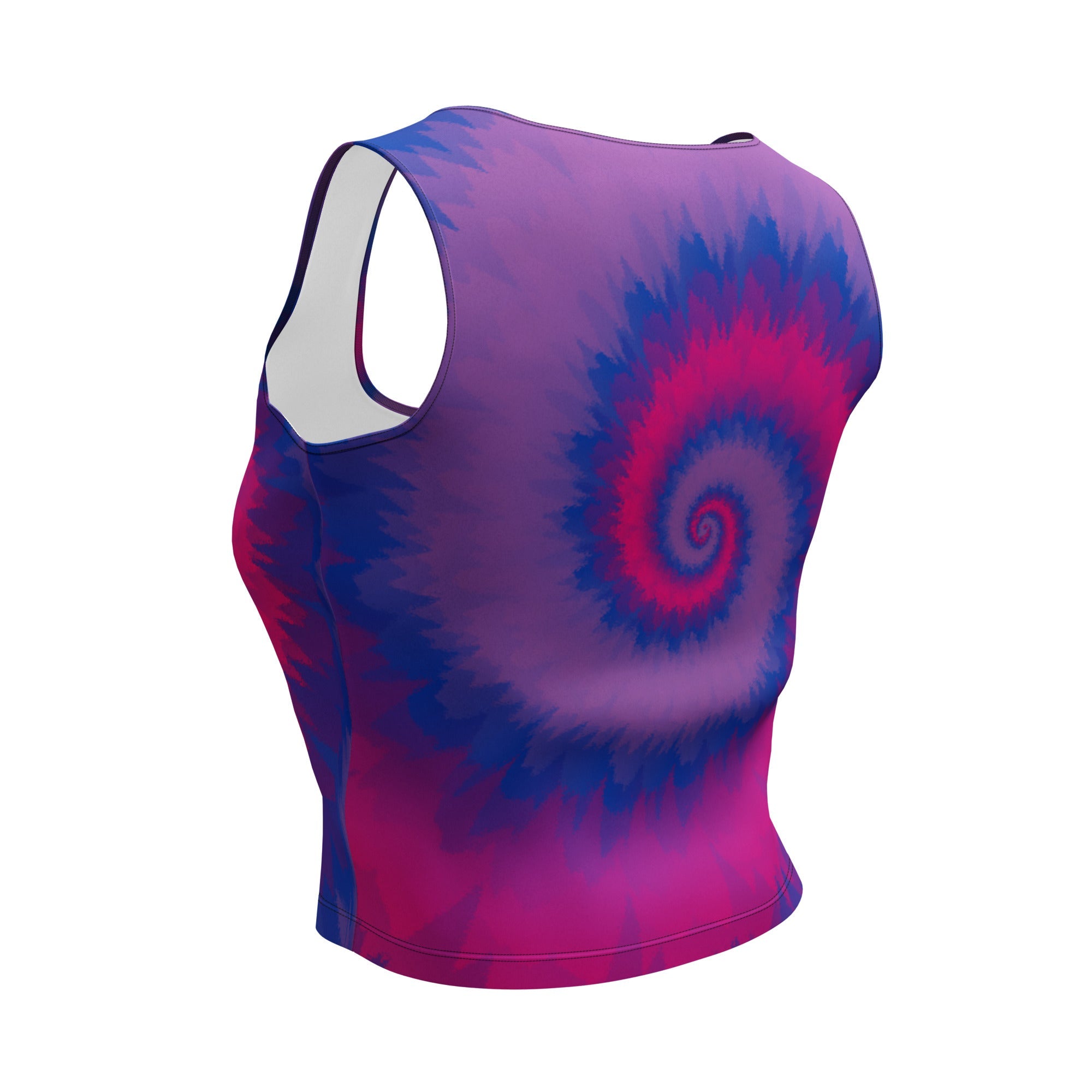 Crop Top-Tie Dye Spiral - Bisexual