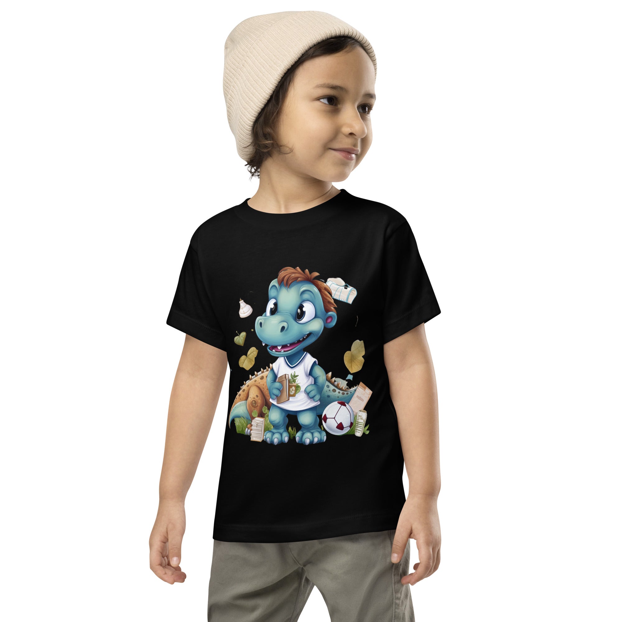 Toddler Short Sleeve Tee- Cute Dinosaur
