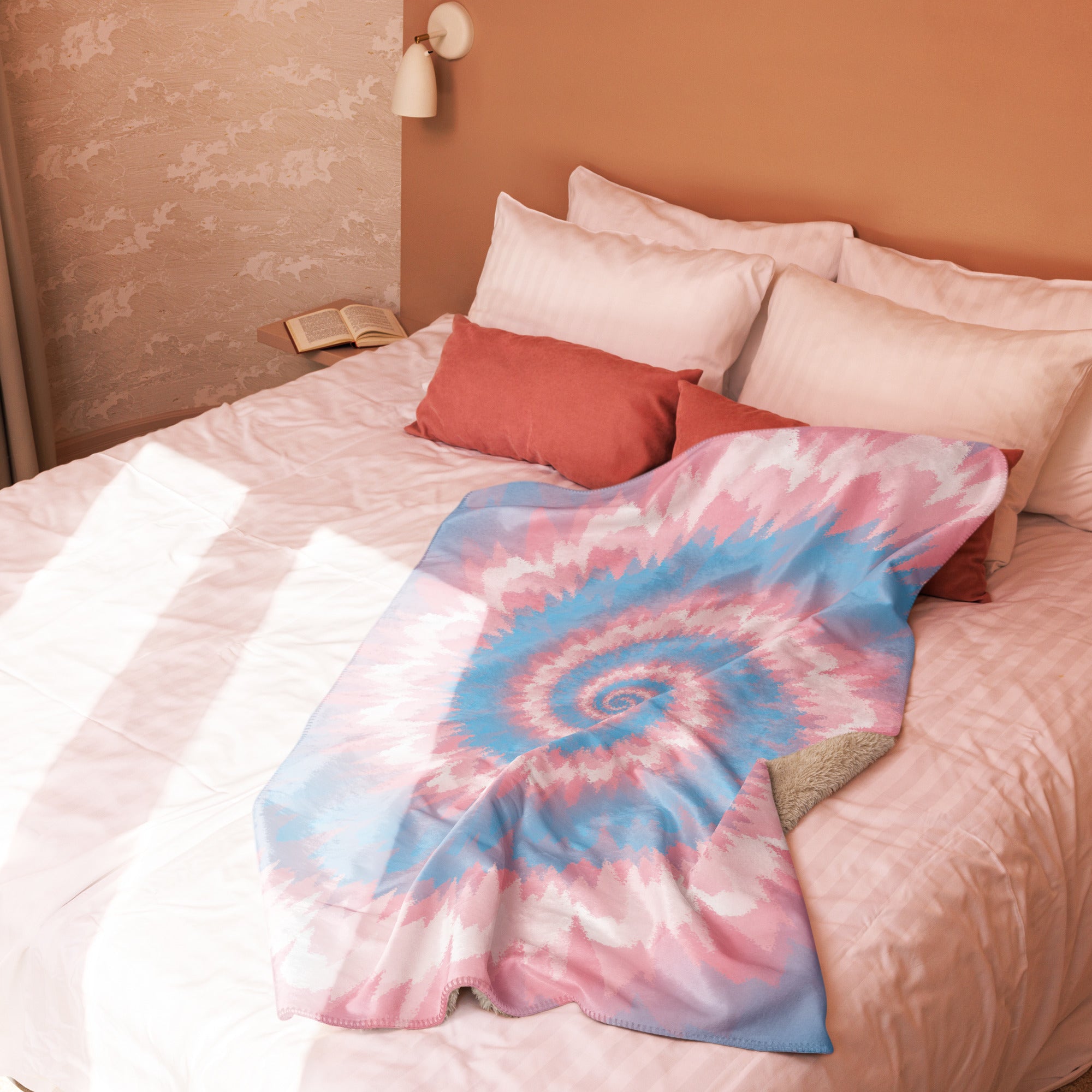 Sherpa blanket- Tie Dye Spiral-Transgender