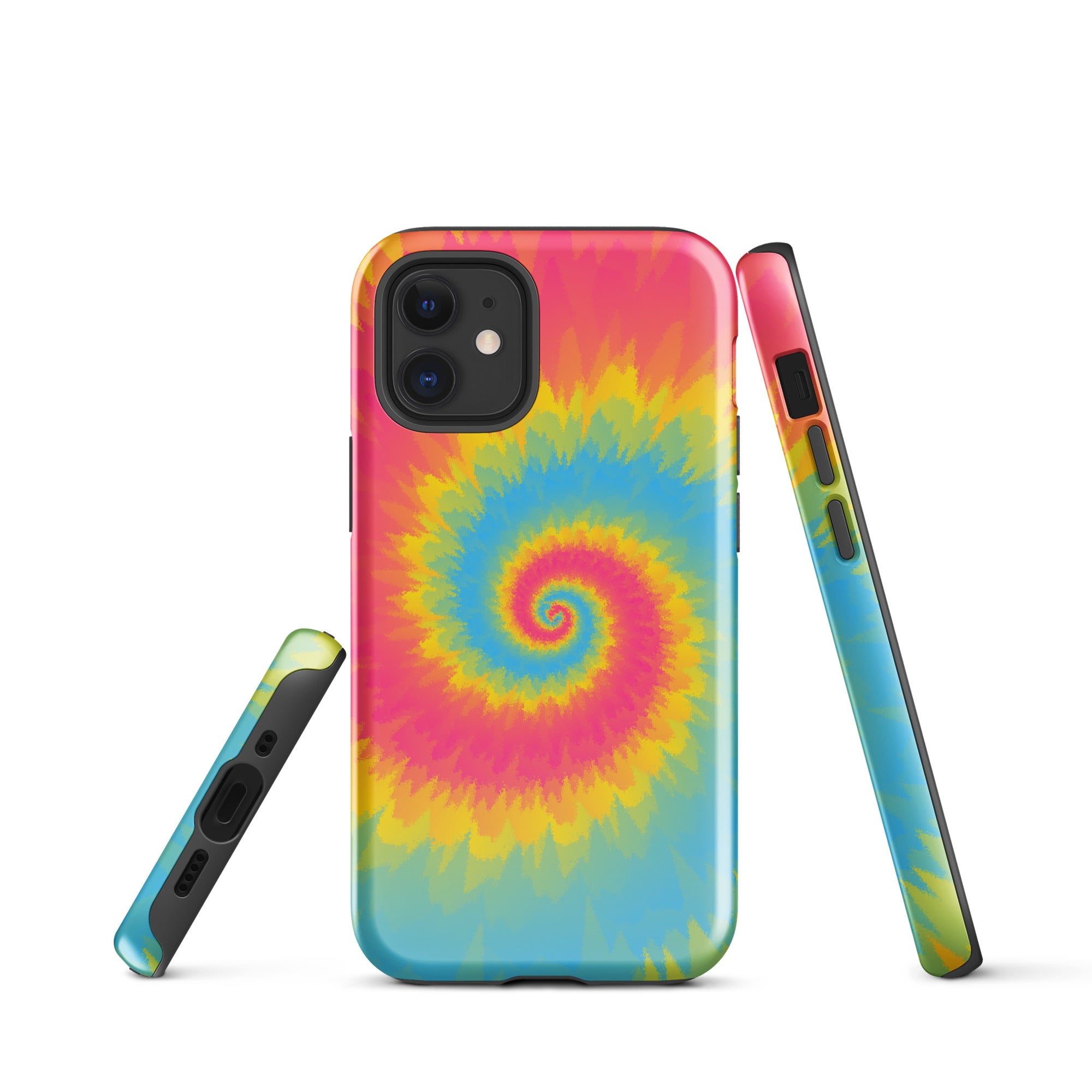 Tough Case for iPhone®-Tie Dye Spiral - Pansexual