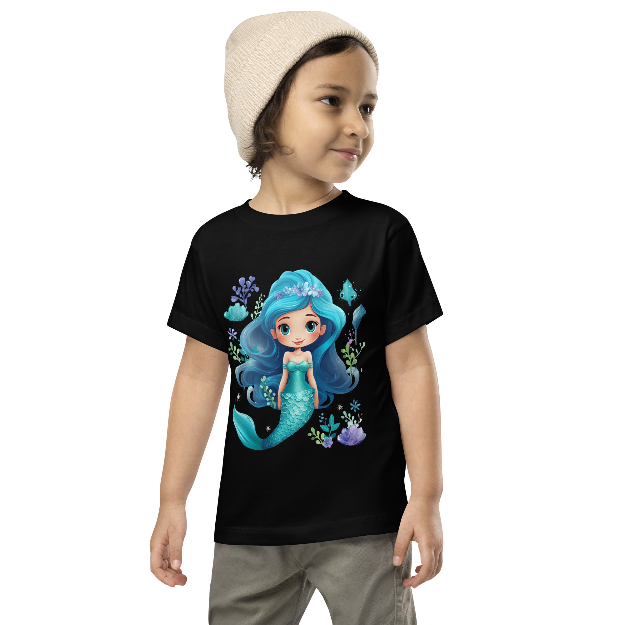 Toddler Short Sleeve Tee- Cute Mermaid