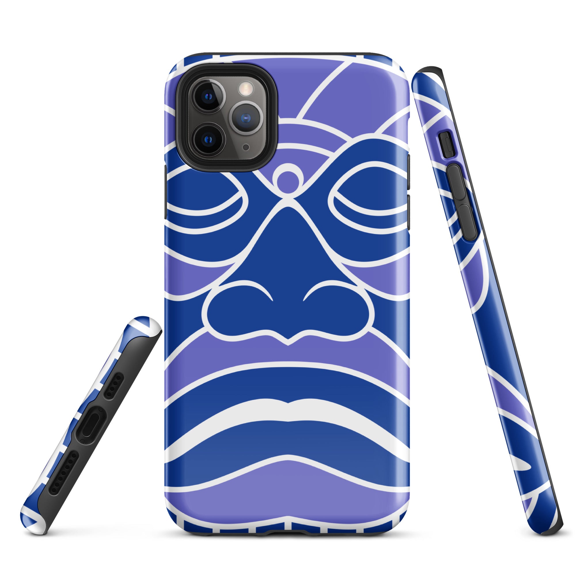Tough Case for iPhone®- Totem Mask Blue