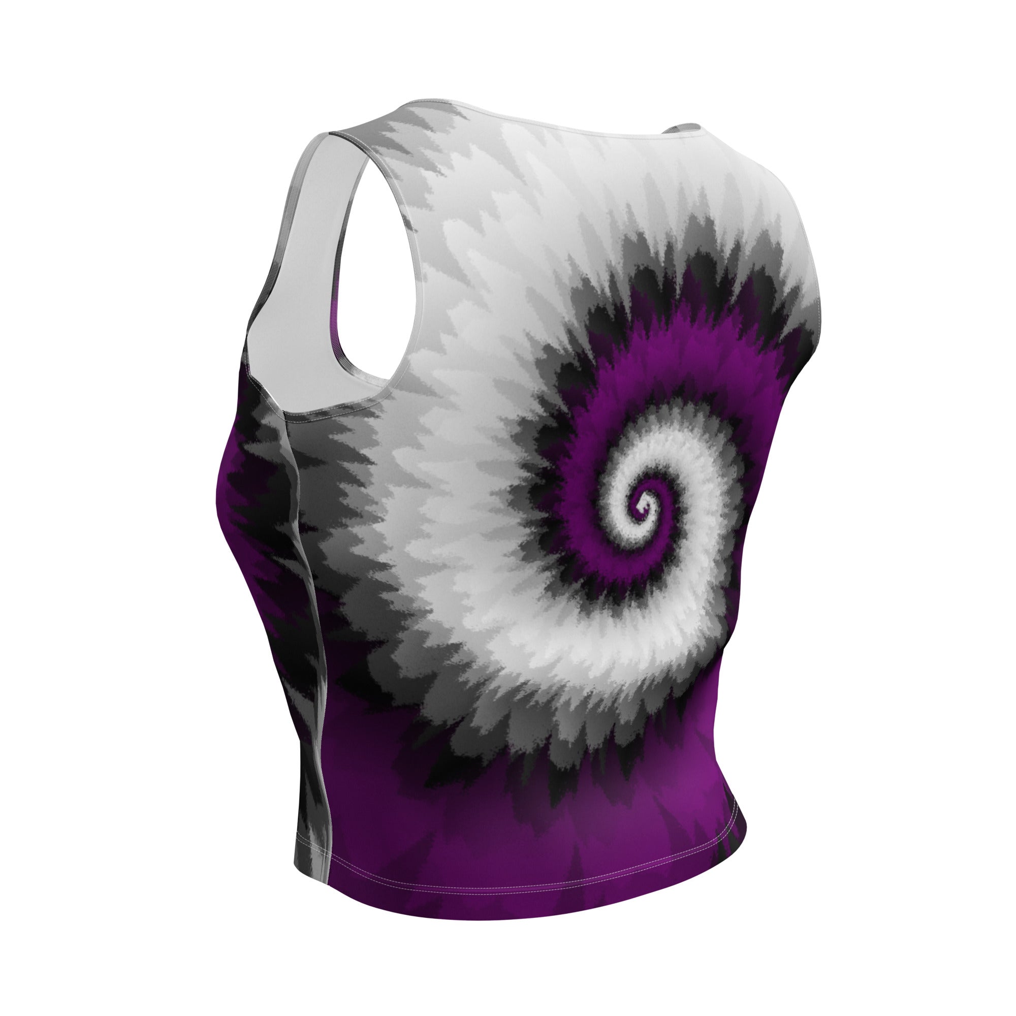 Crop Top-Tie Dye Spiral - Asexual