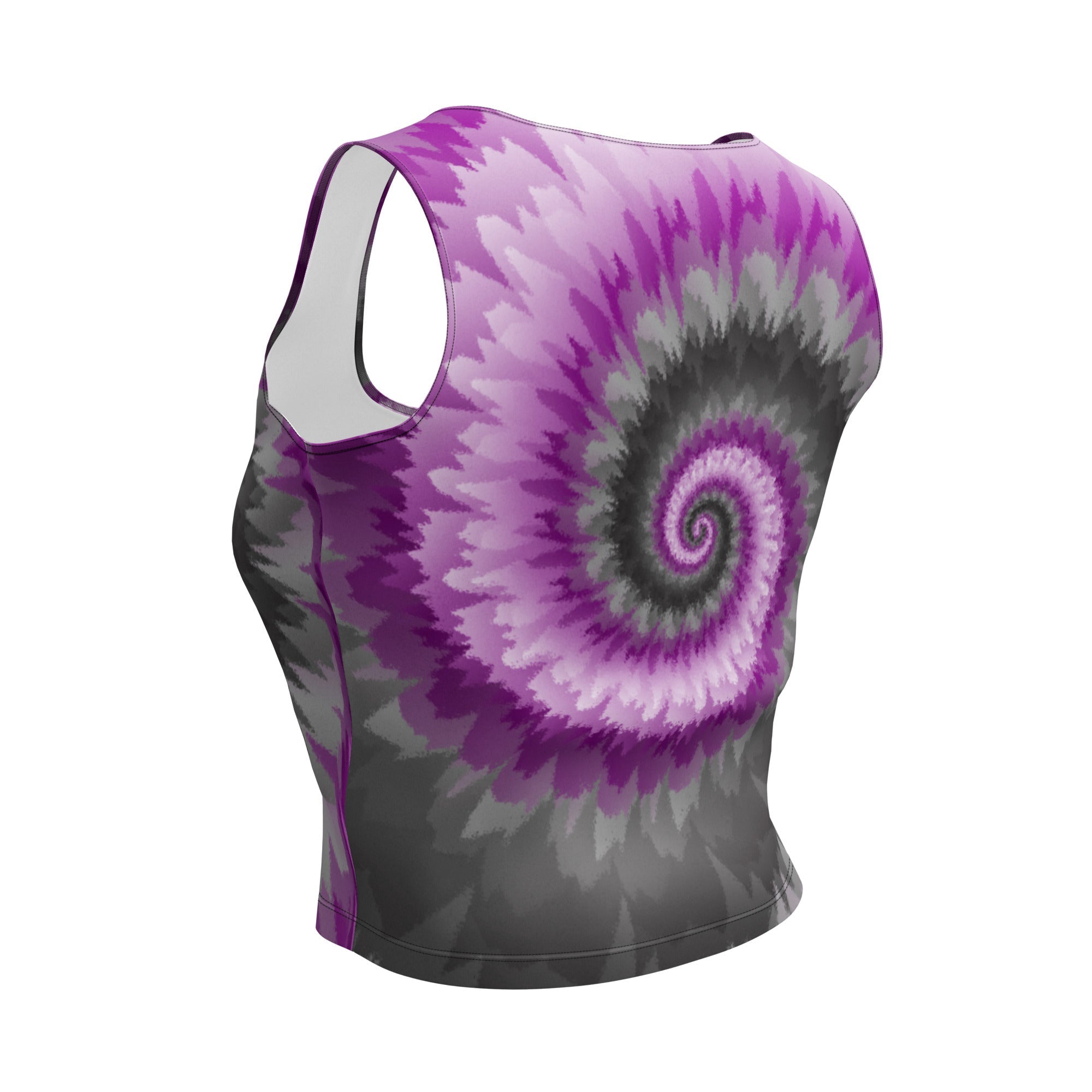 Crop Top-Tie Dye Spiral - Demisexual