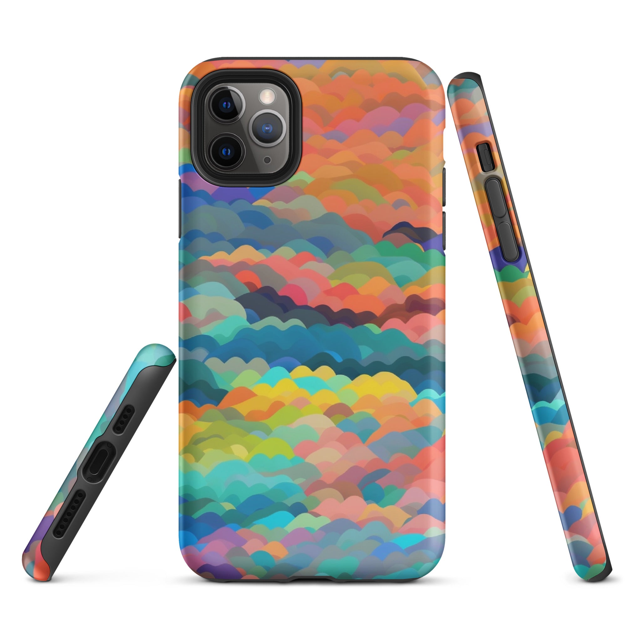 Tough Case for iPhone®- Rainbow Cloud Pattern I