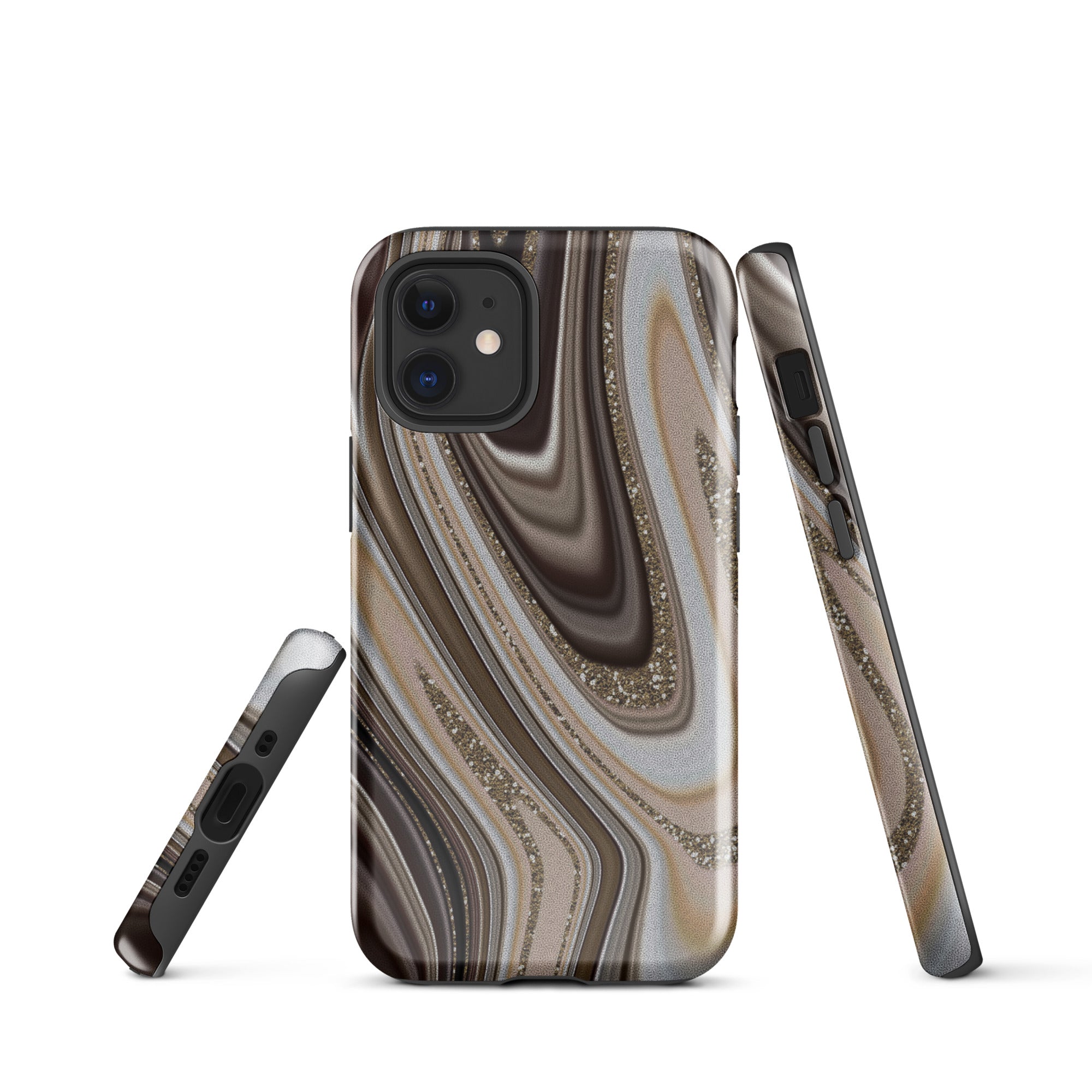 Tough Case for iPhone®- Abstract leather