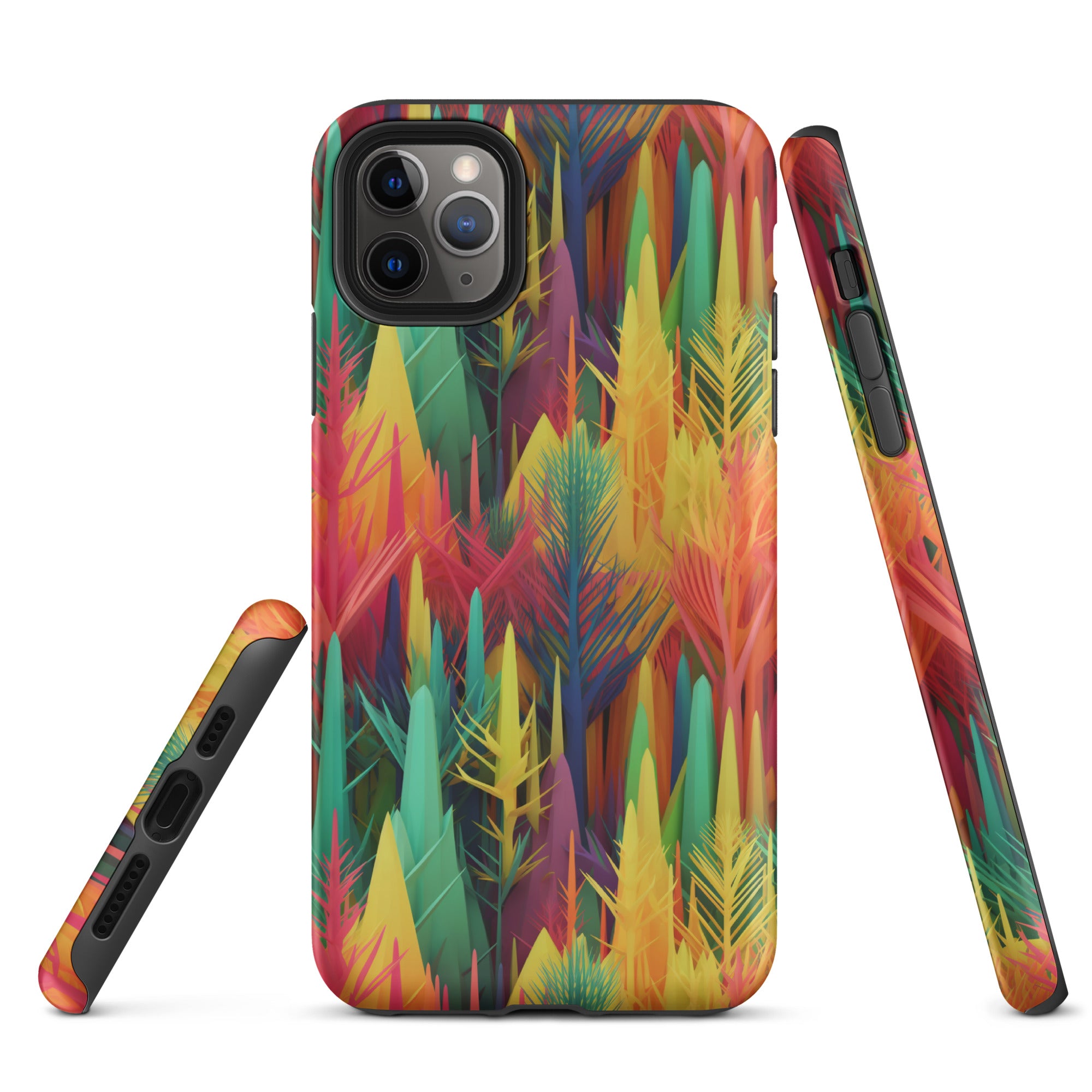 Tough Case for iPhone®- Rainbow Forest Pattern I