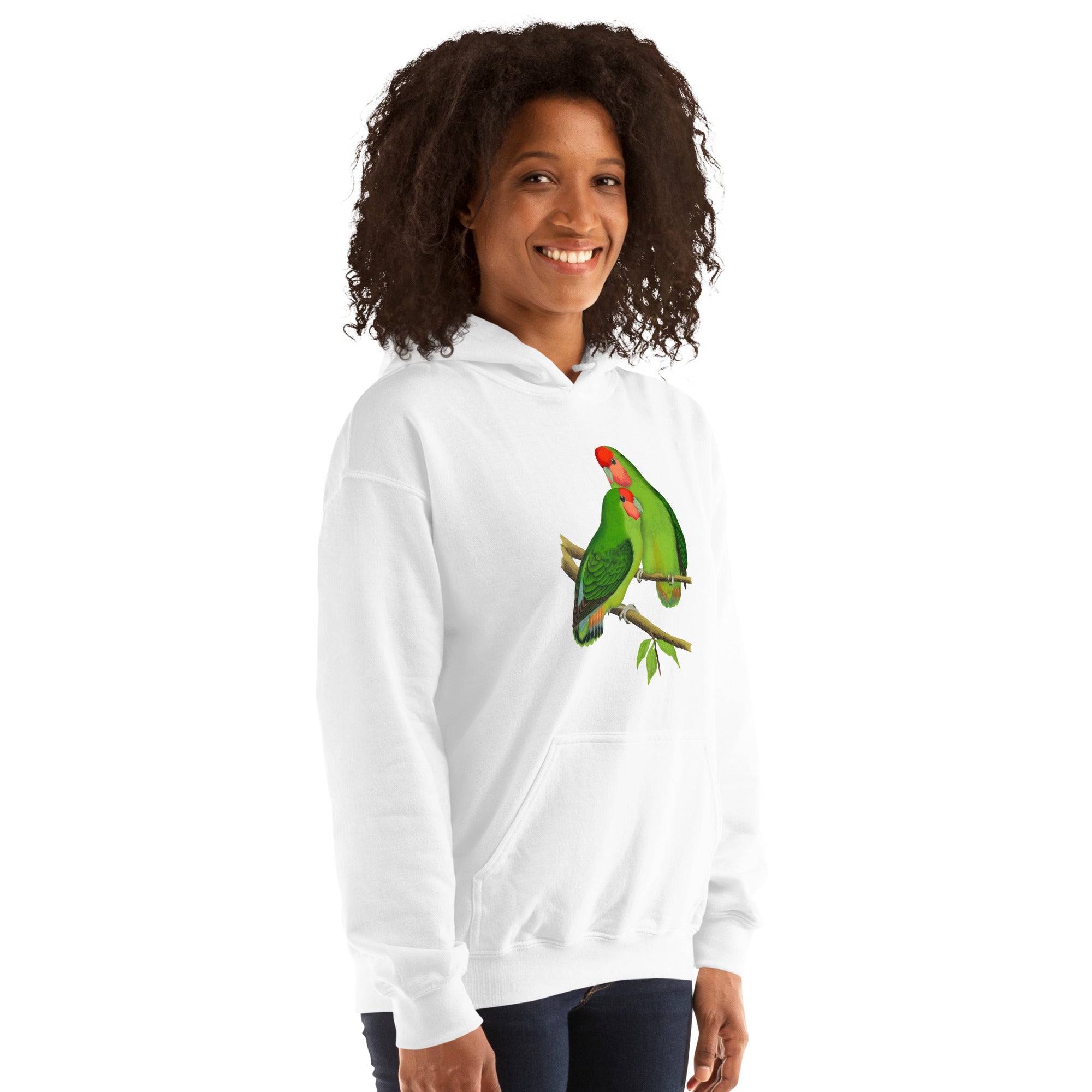 Unisex Hoodie-Rosy faced love Birds