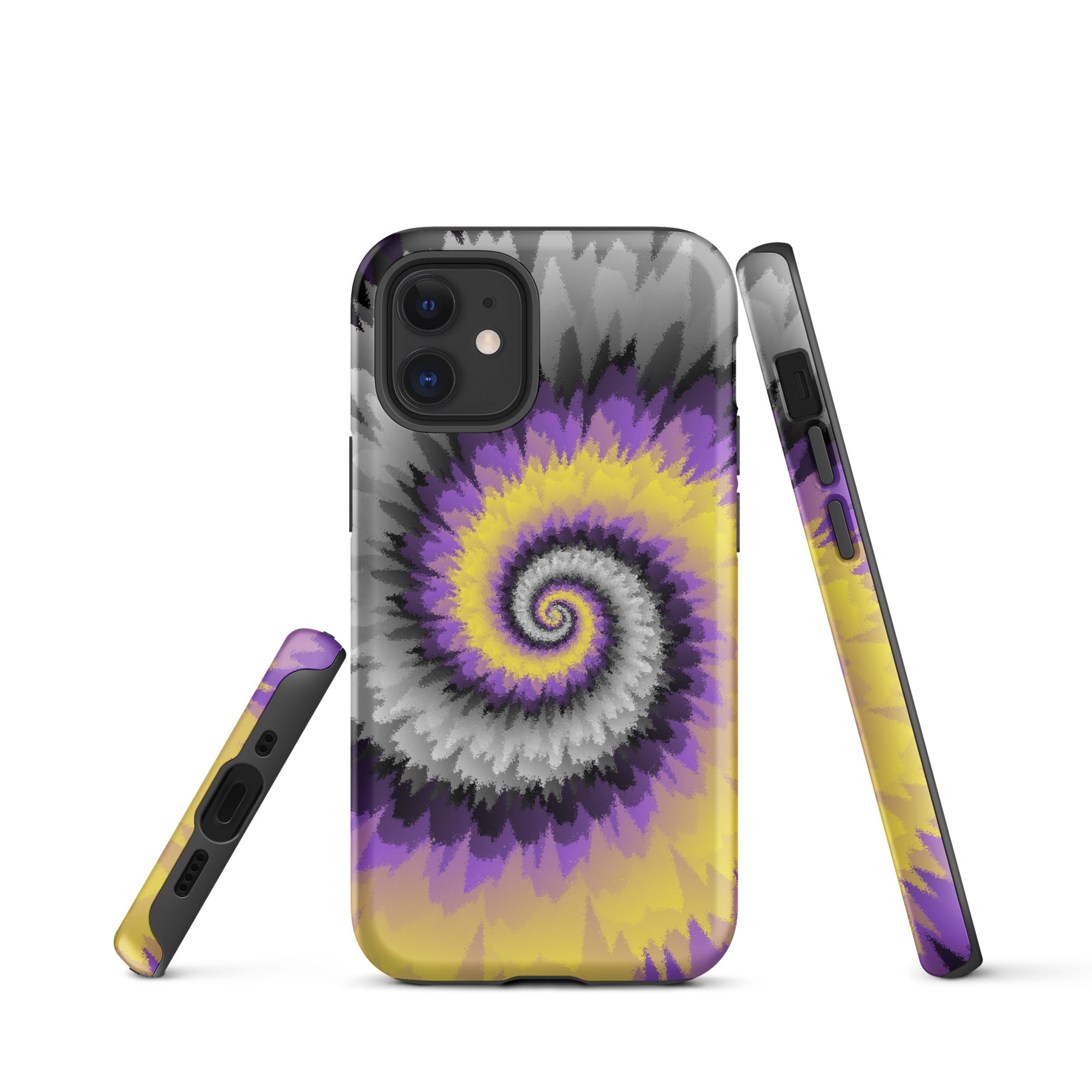 Tough Case for iPhone®-Tie Dye Spiral - Nonbinary