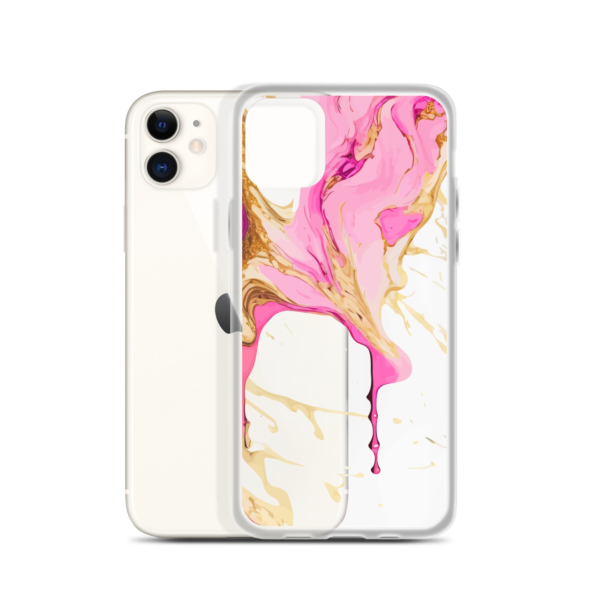 Clear Case for iPhone®- Alchohol Ink Design II