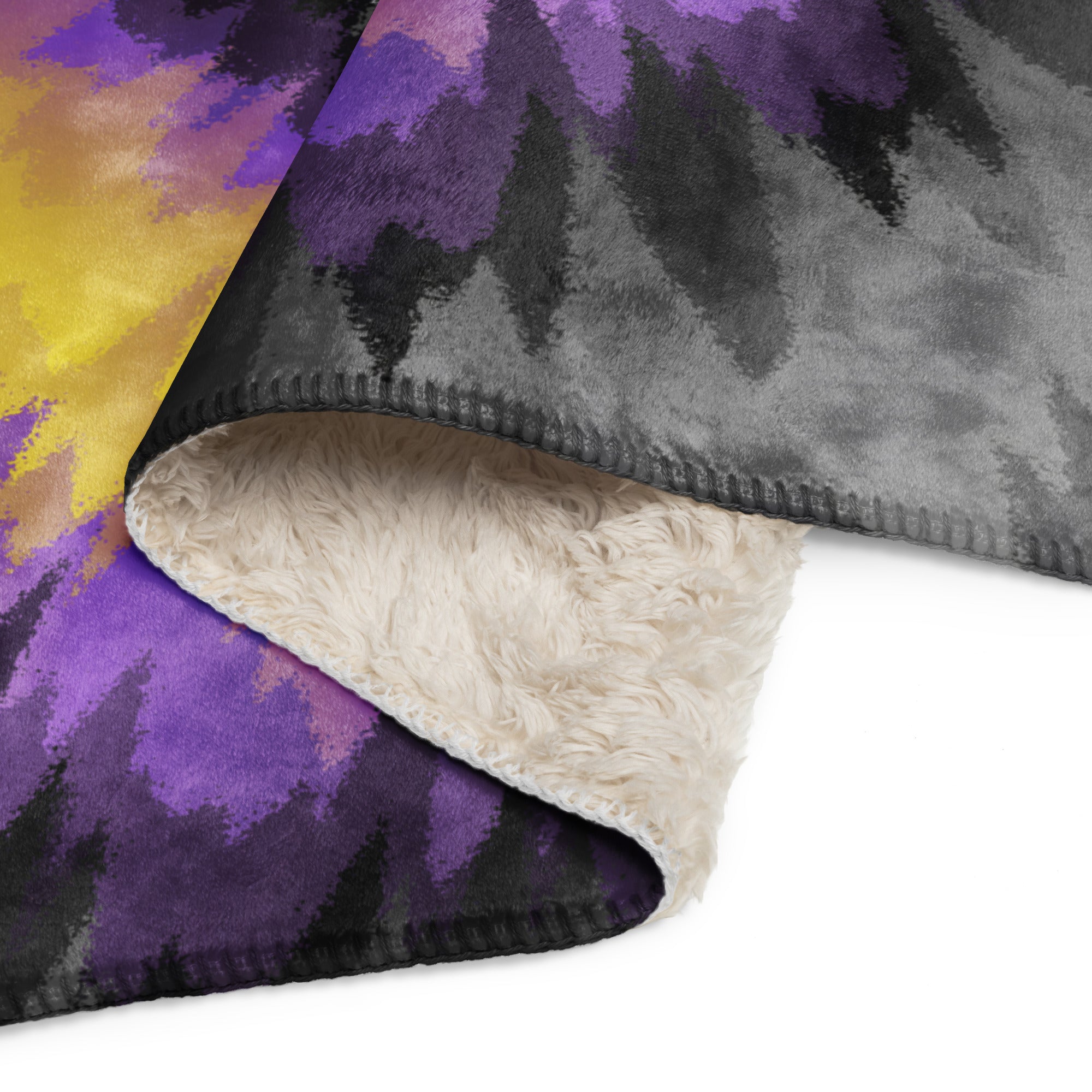 Sherpa blanket- Tie Dye Spiral-Nonbinary