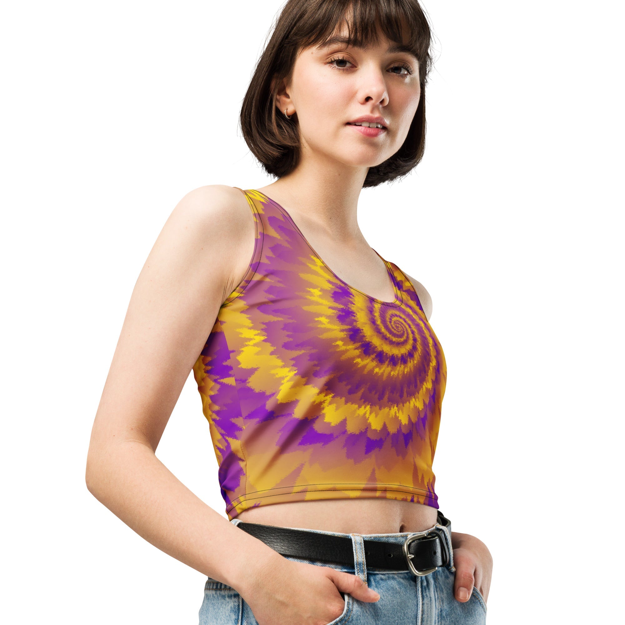 Crop Top-Tie Dye Spiral - Intersex