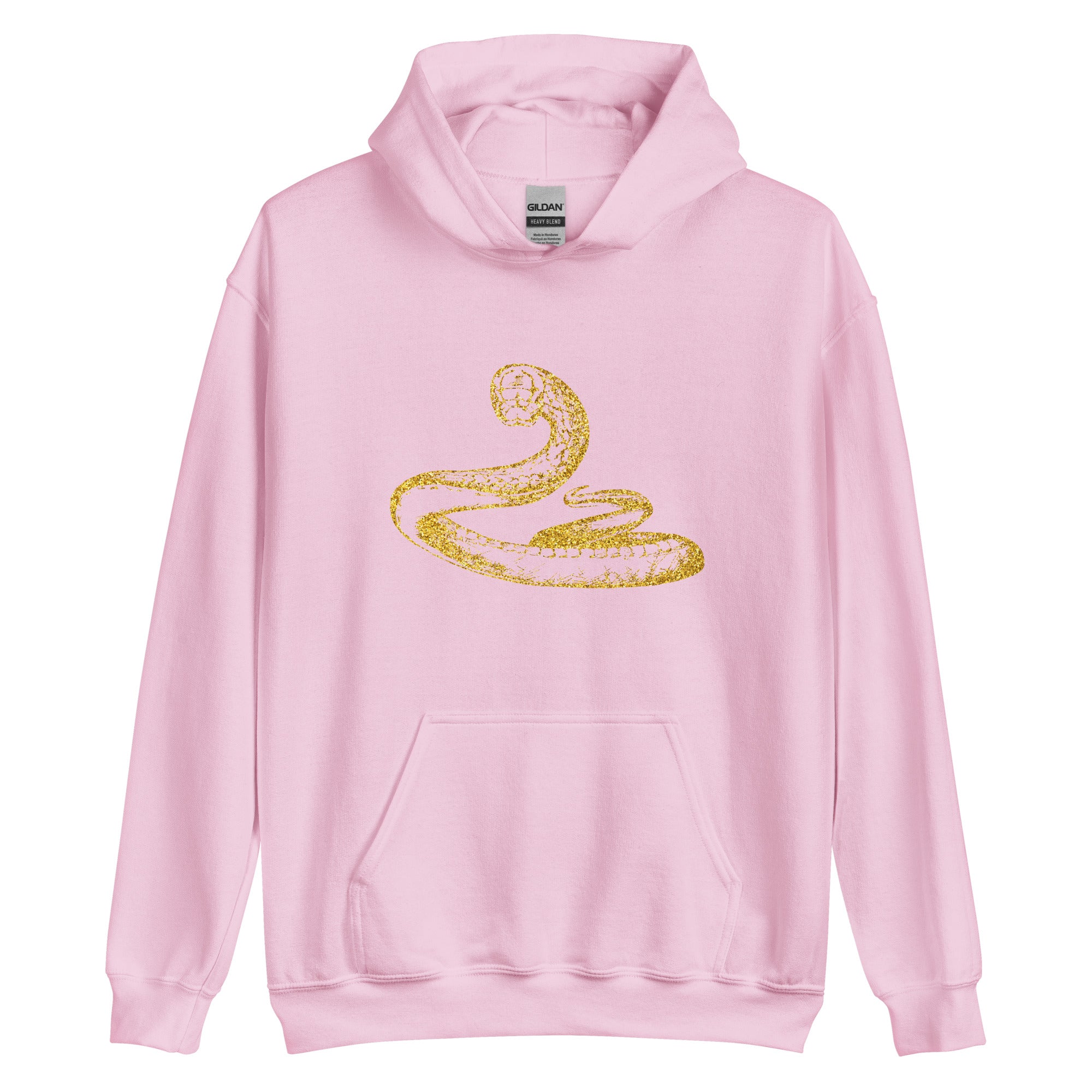 Unisex Hoodie- Snake Gold Print