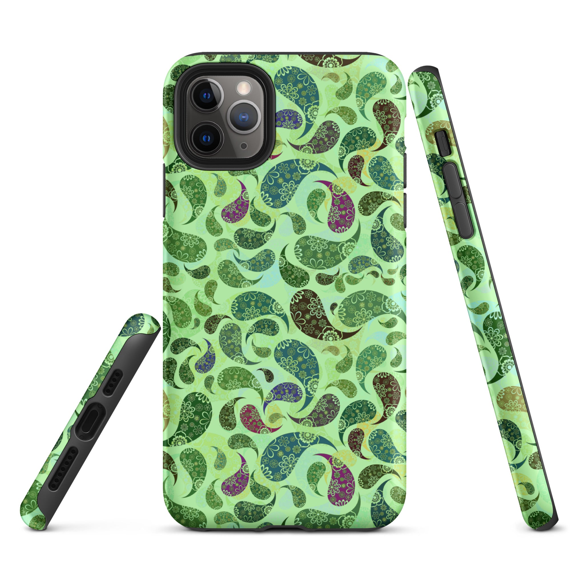 Tough Case for iPhone®- Paisley Green