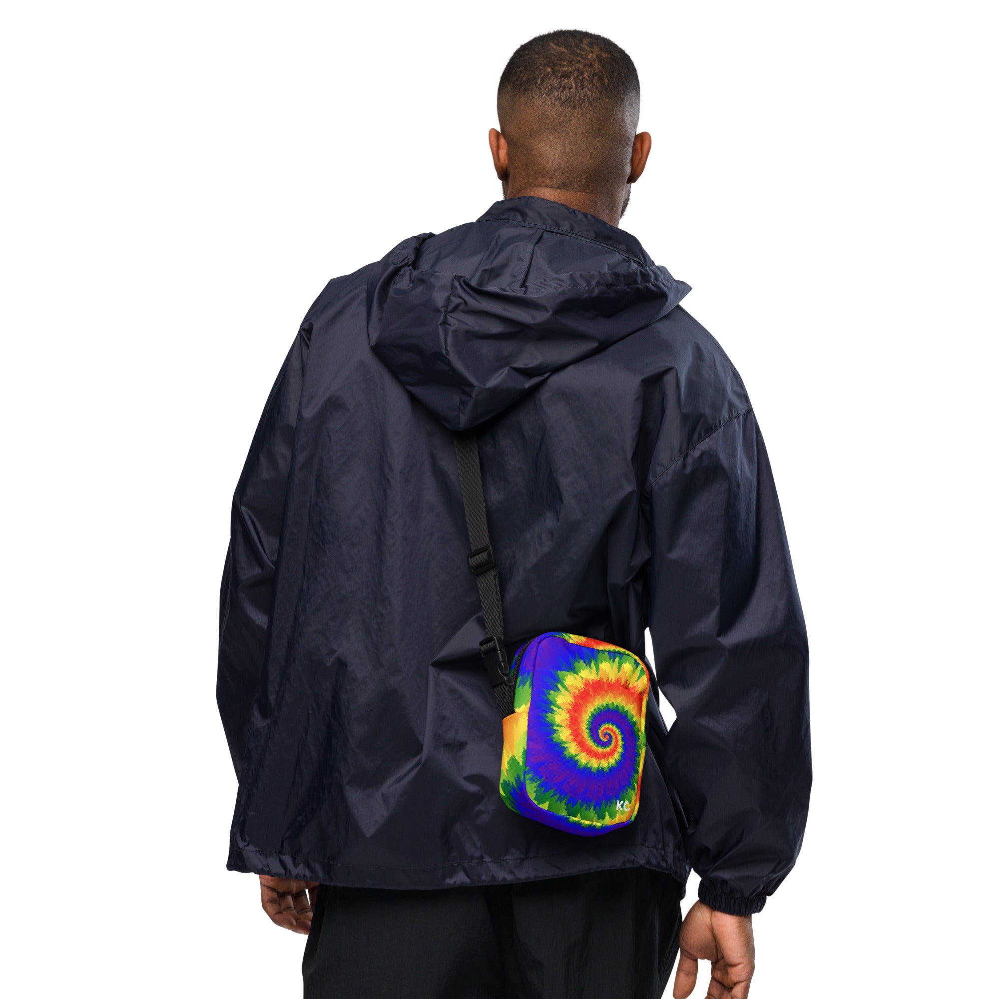 Utility crossbody bag-Tie Dye Spiral - LGBTQ
