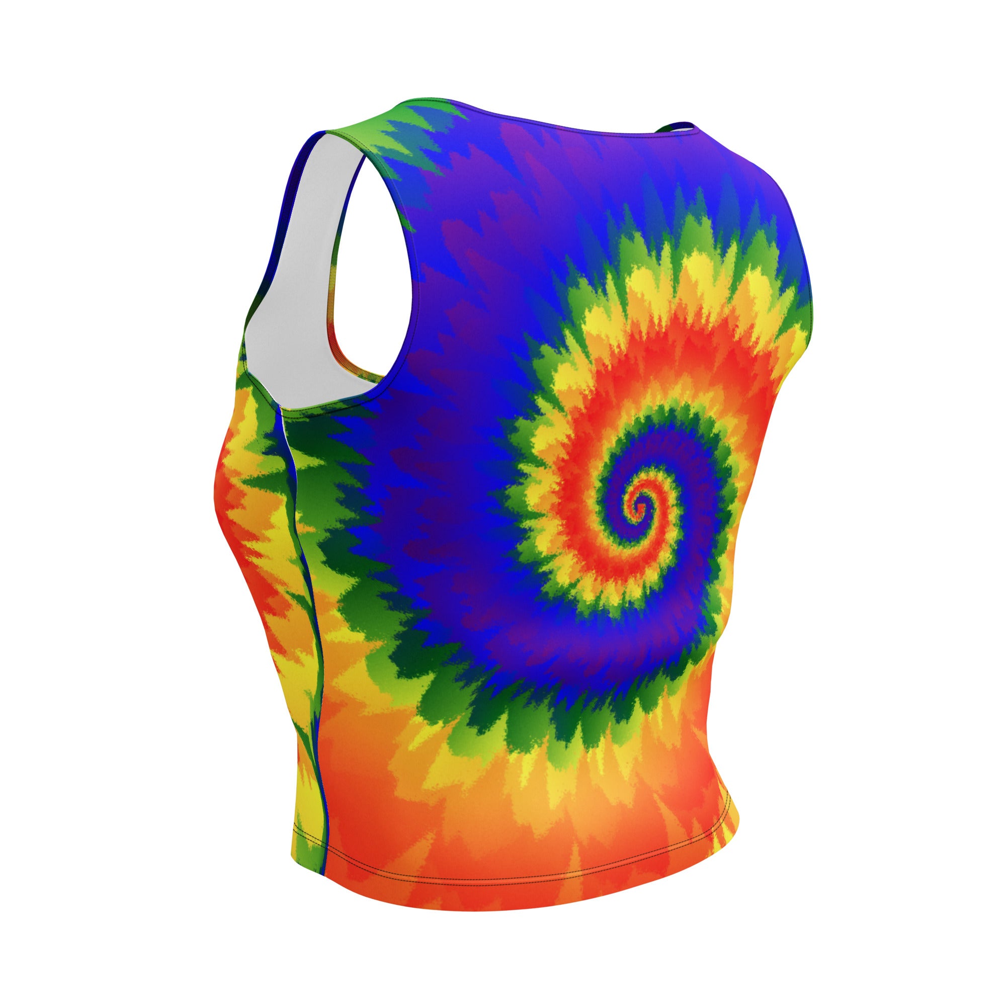 Crop Top-Tie Dye Spiral - LGBTQ