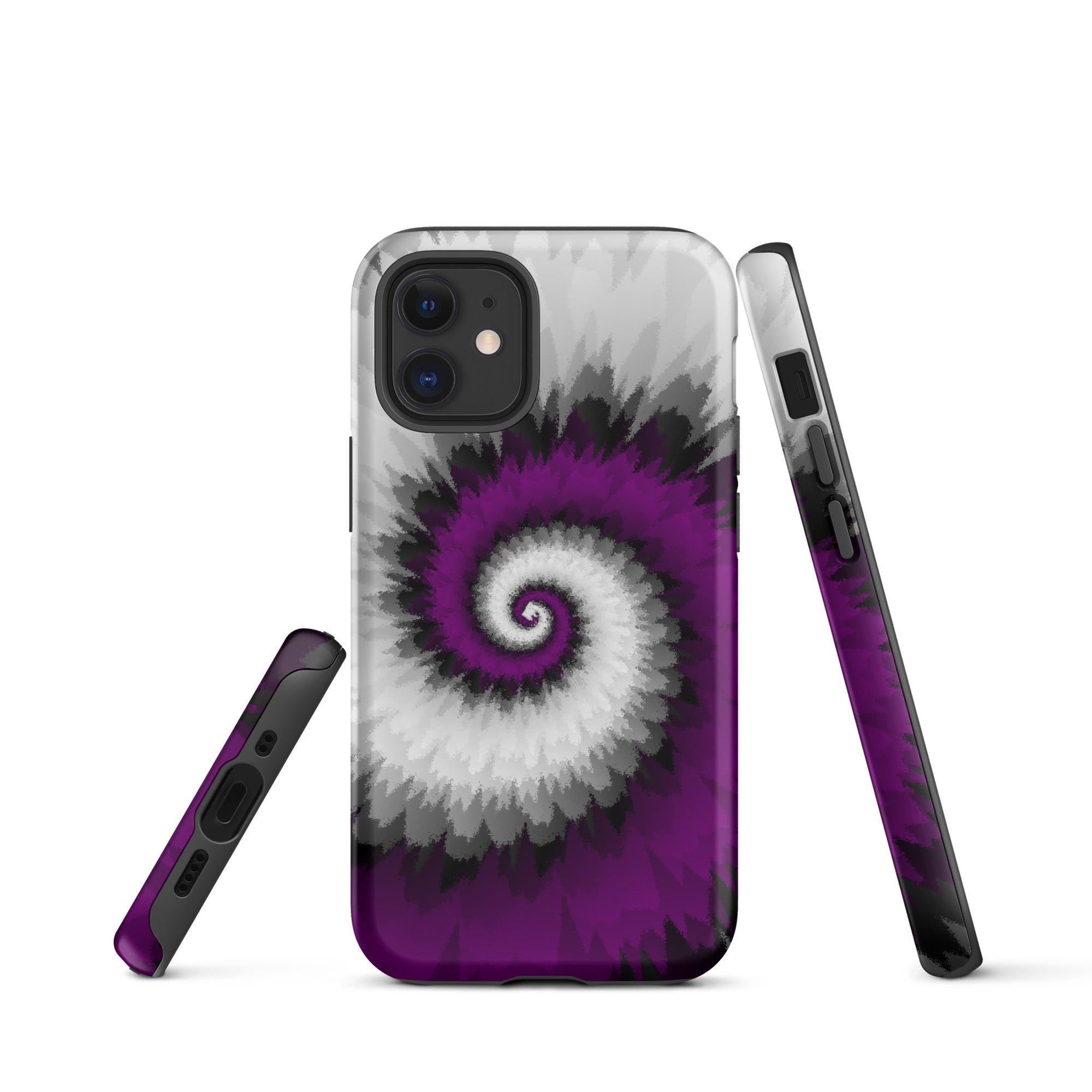 Tough Case for iPhone®-Tie Dye Spiral - Asexual