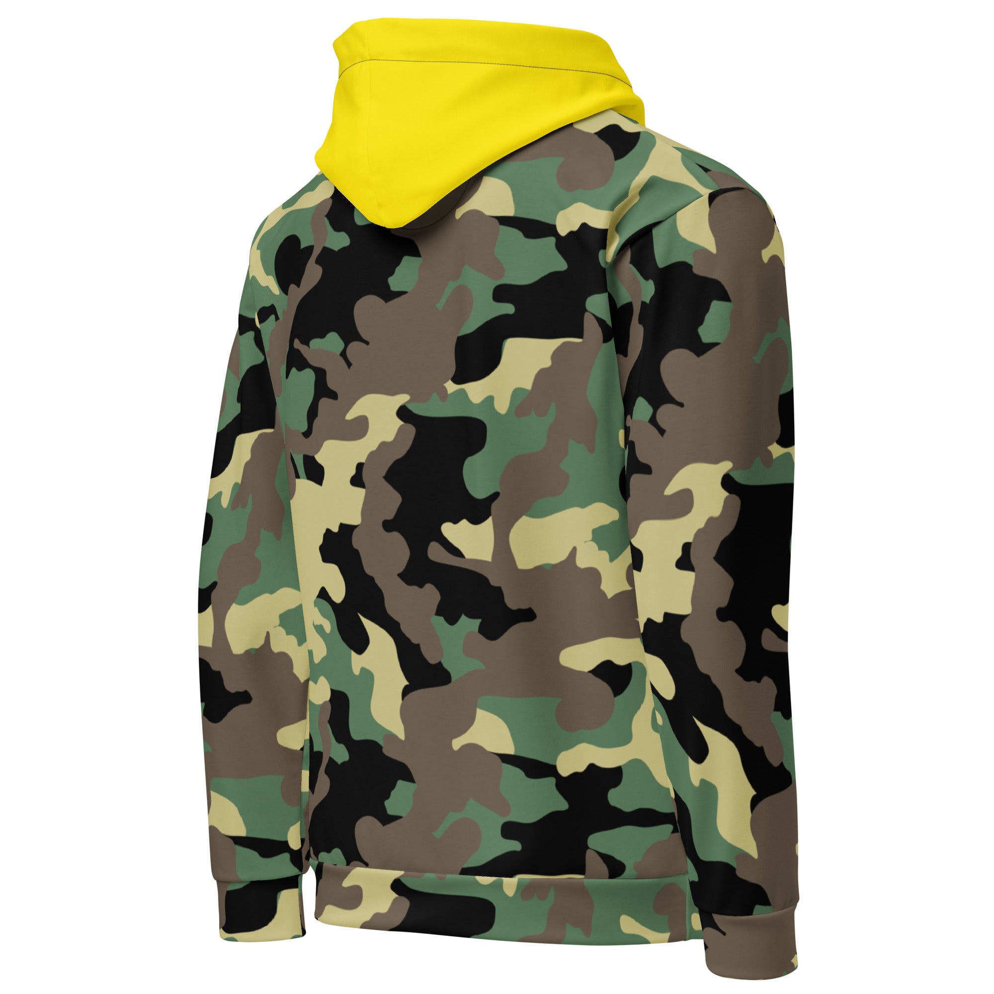 Unisex Hoodie-Jungle Camo with Highvisibility Yellow Hood