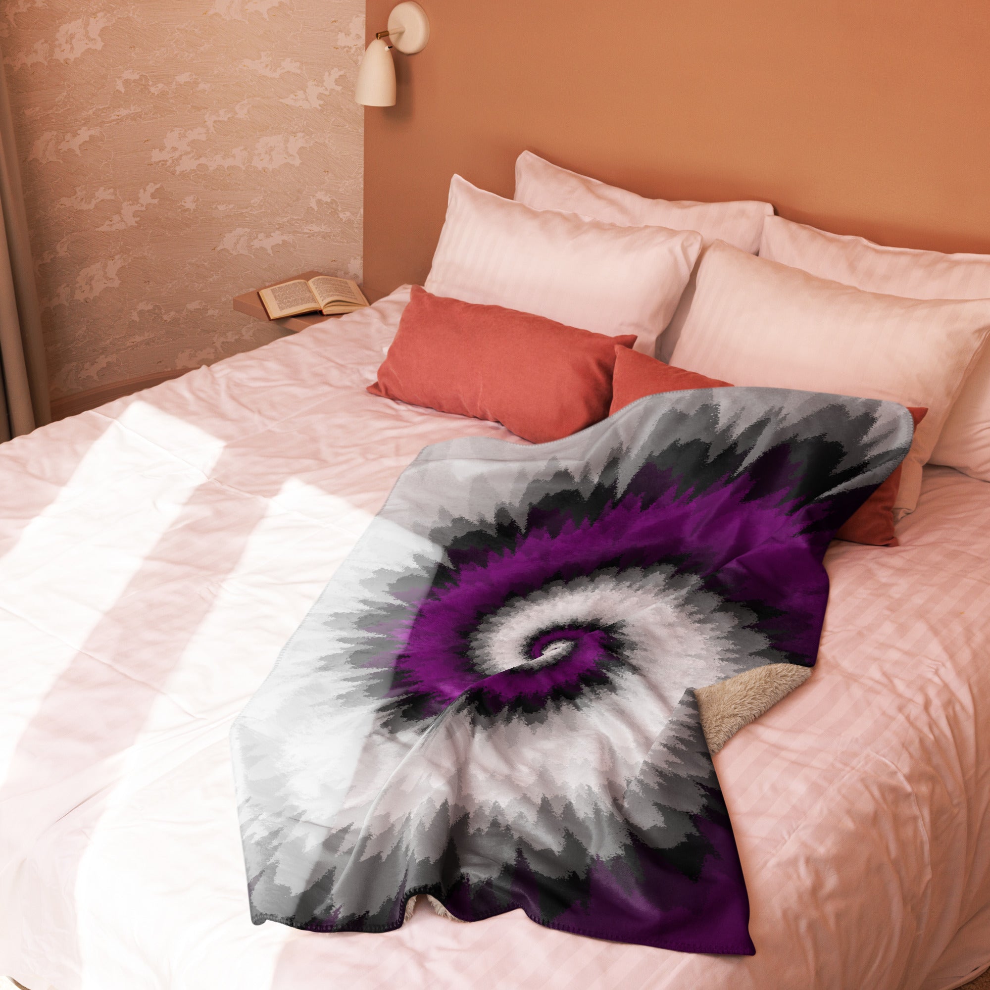 Sherpa blanket- Tie Dye Spiral-Asexual