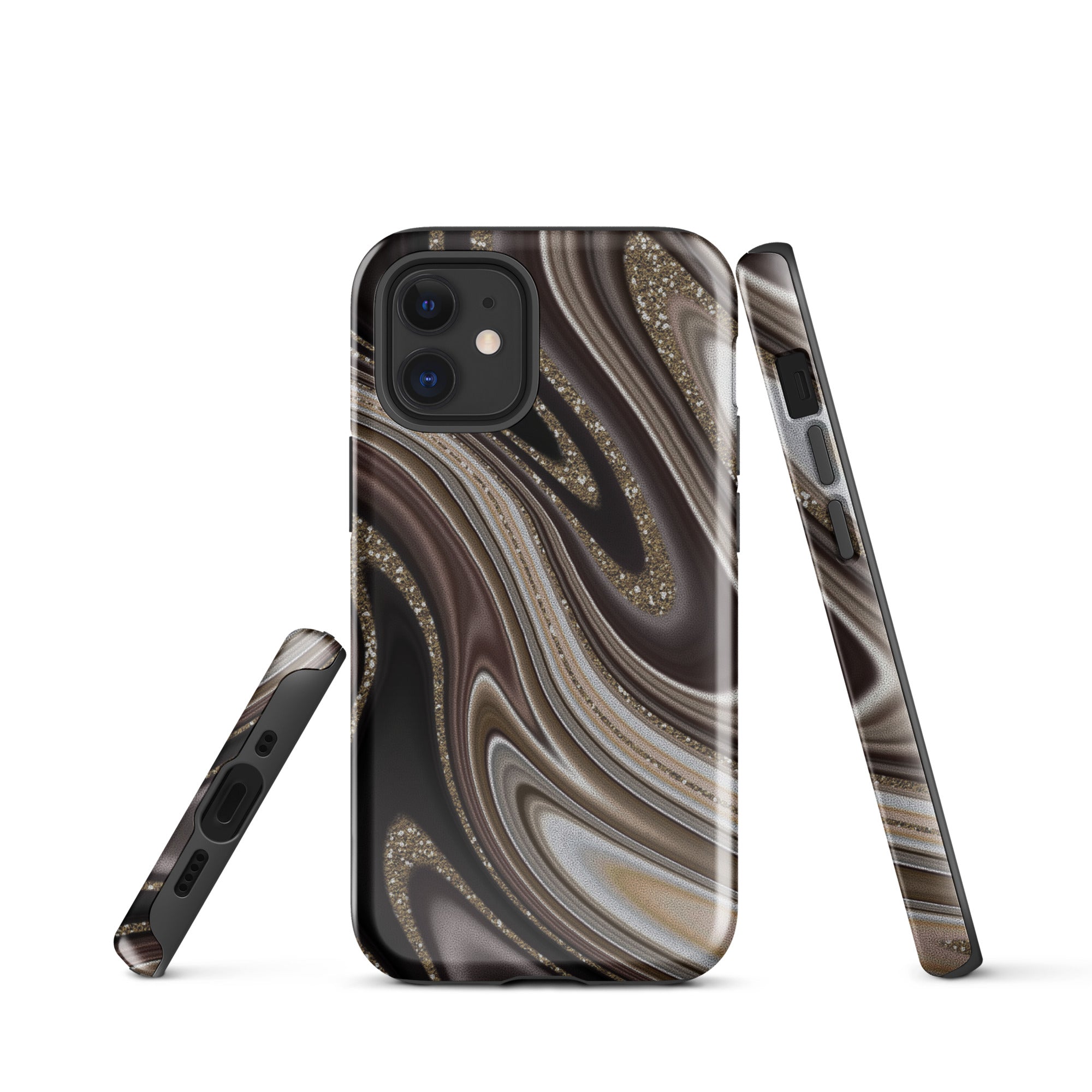 Tough Case for iPhone®- Abstract leather