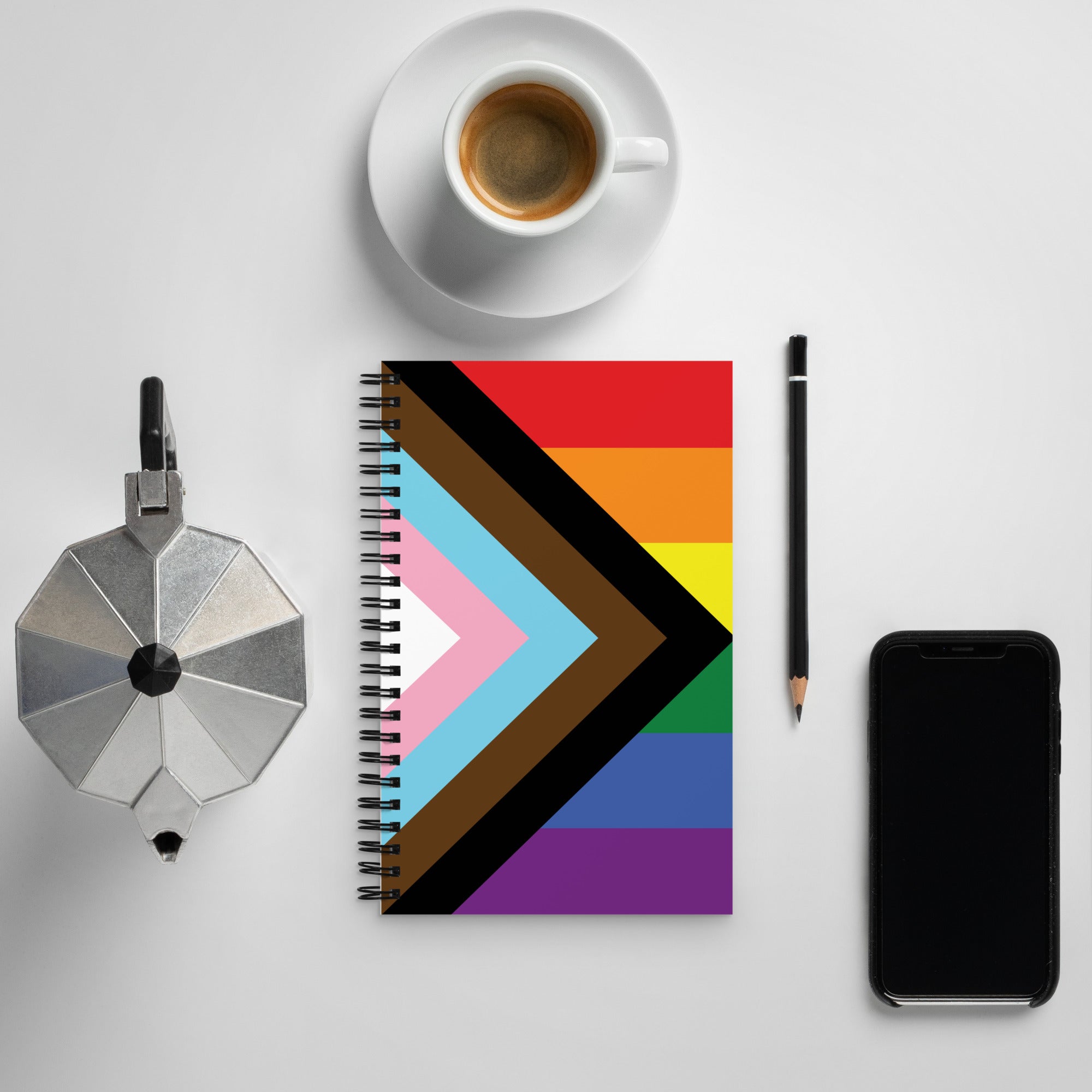 Spiral notebook- Progress Pride