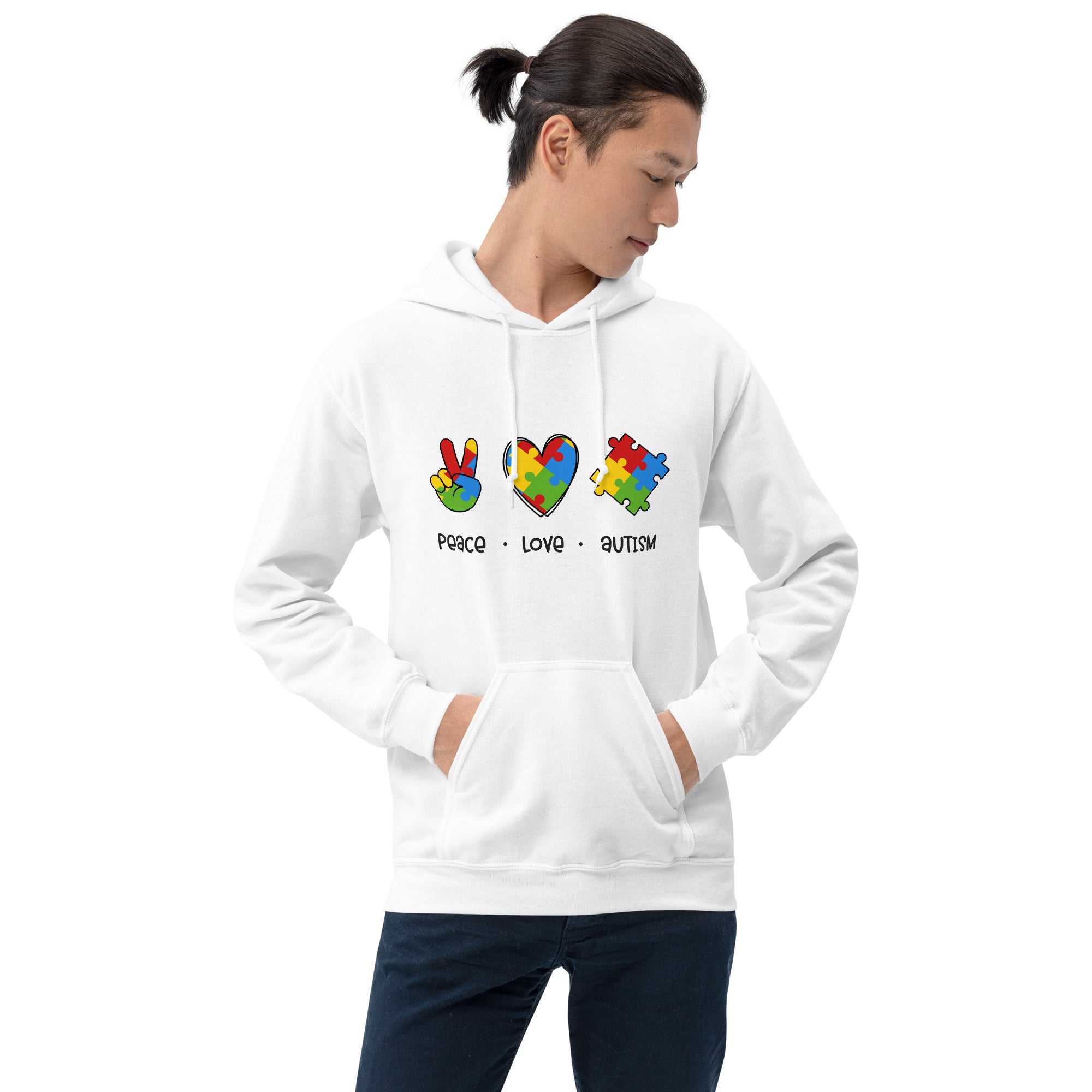 Unisex Hoodie- Peace Love Autism