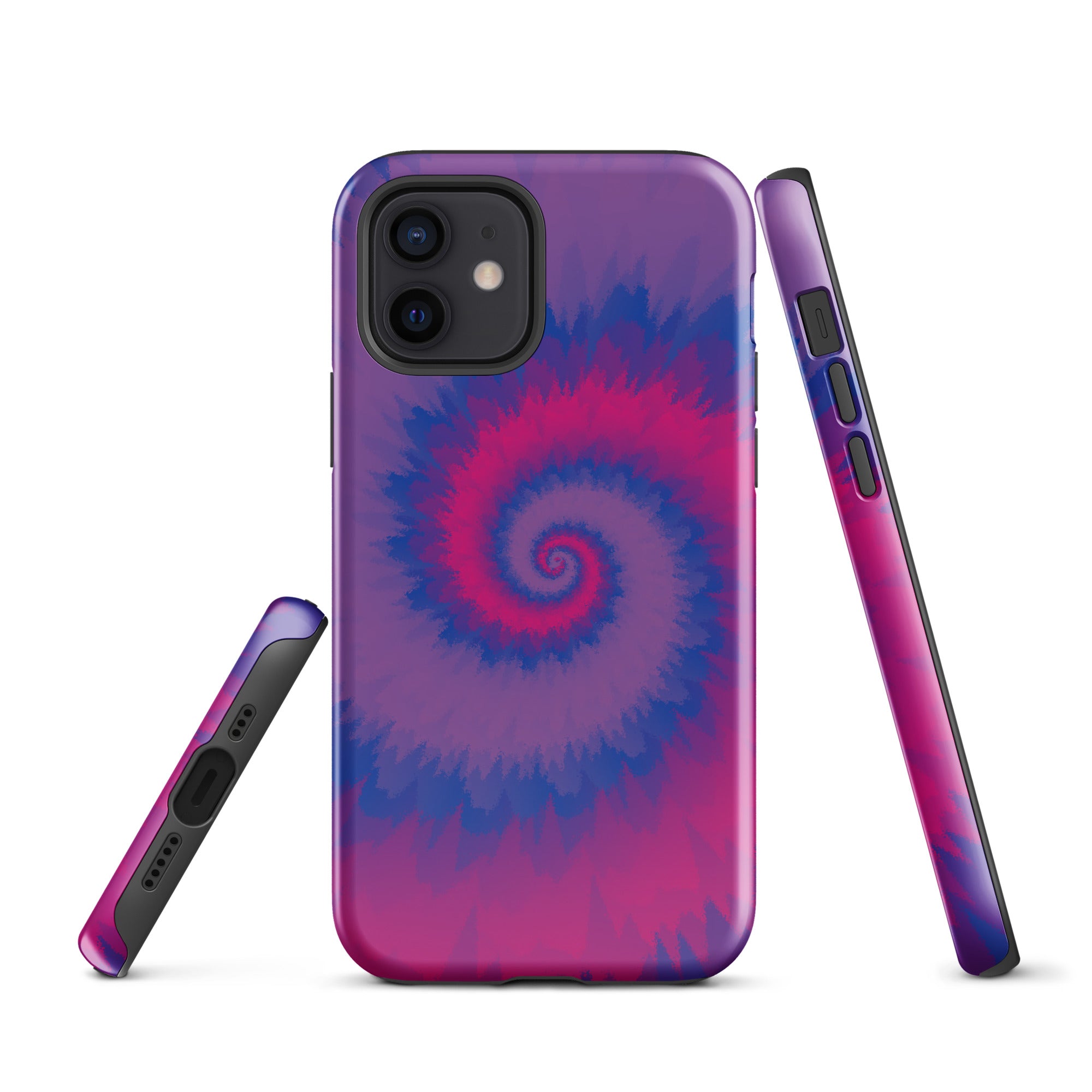 Tough Case for iPhone®-Tie Dye Spiral - Bisexual
