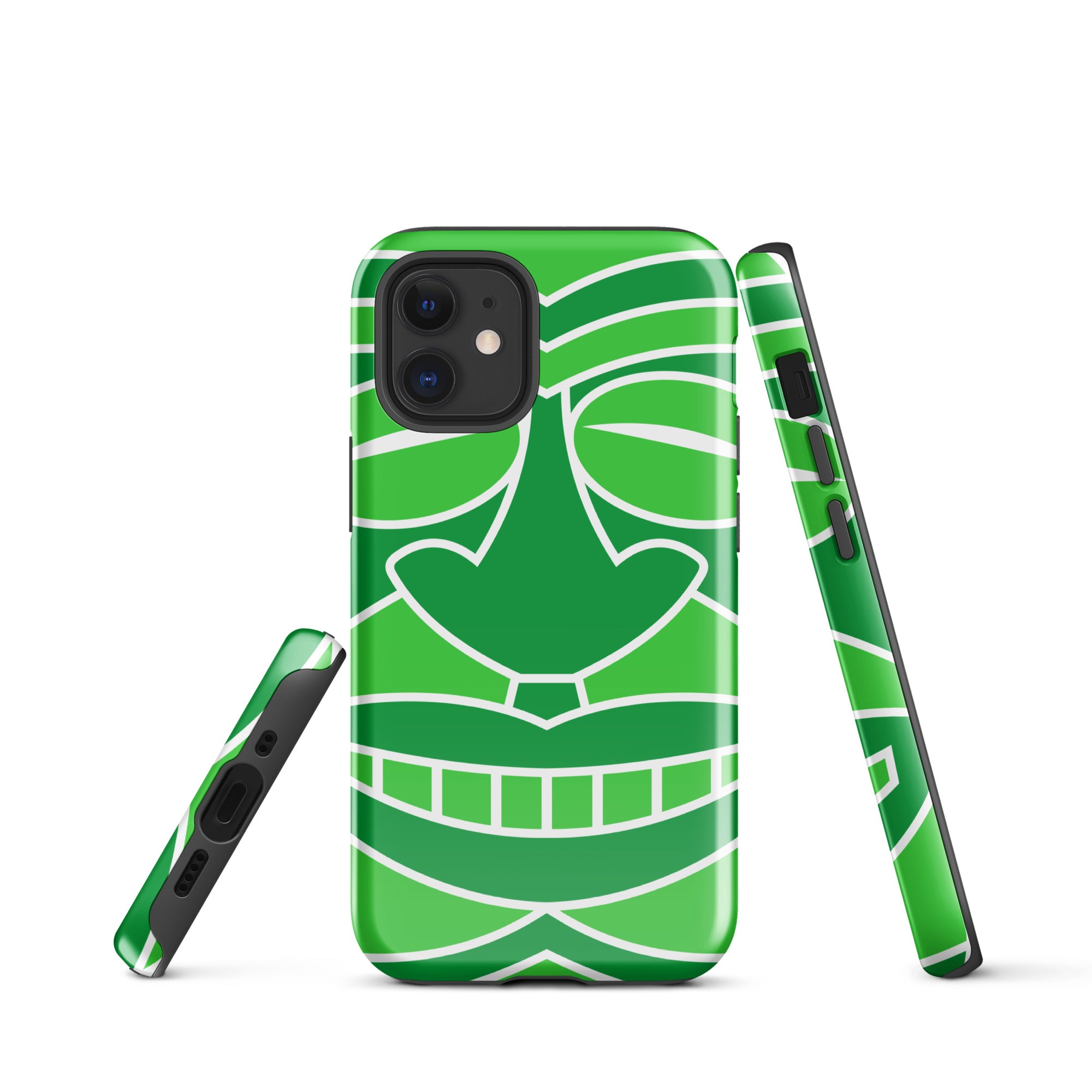 Tough Case for iPhone®- Totem Mask Green