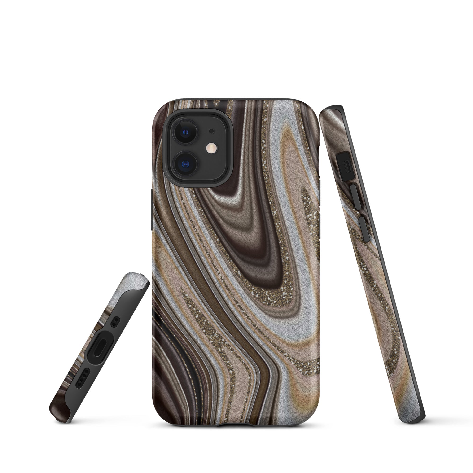 Tough Case for iPhone®- Abstract leather