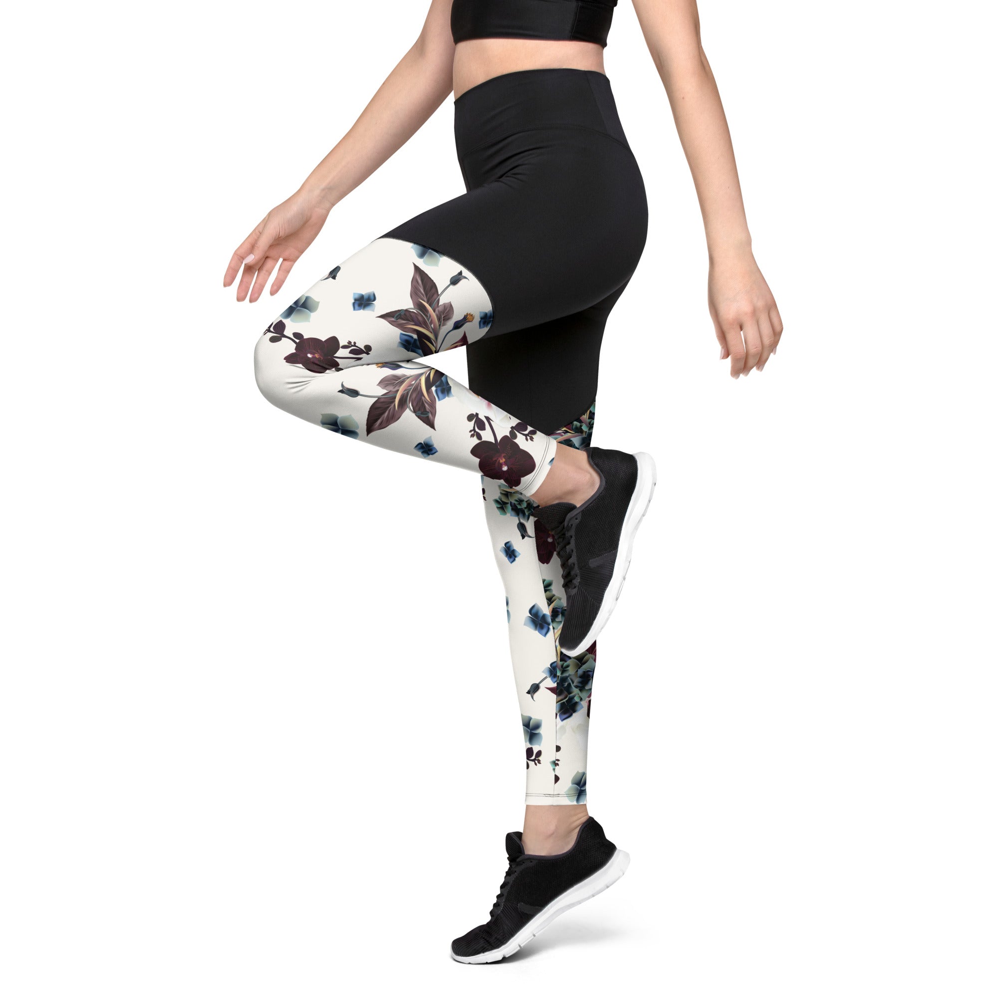 Sports Leggings- Orchids