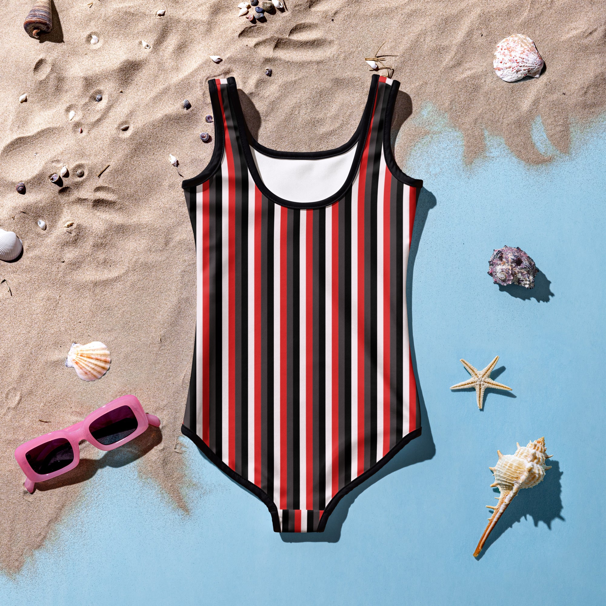 Colorful Striped Kids Swimsuit VIII