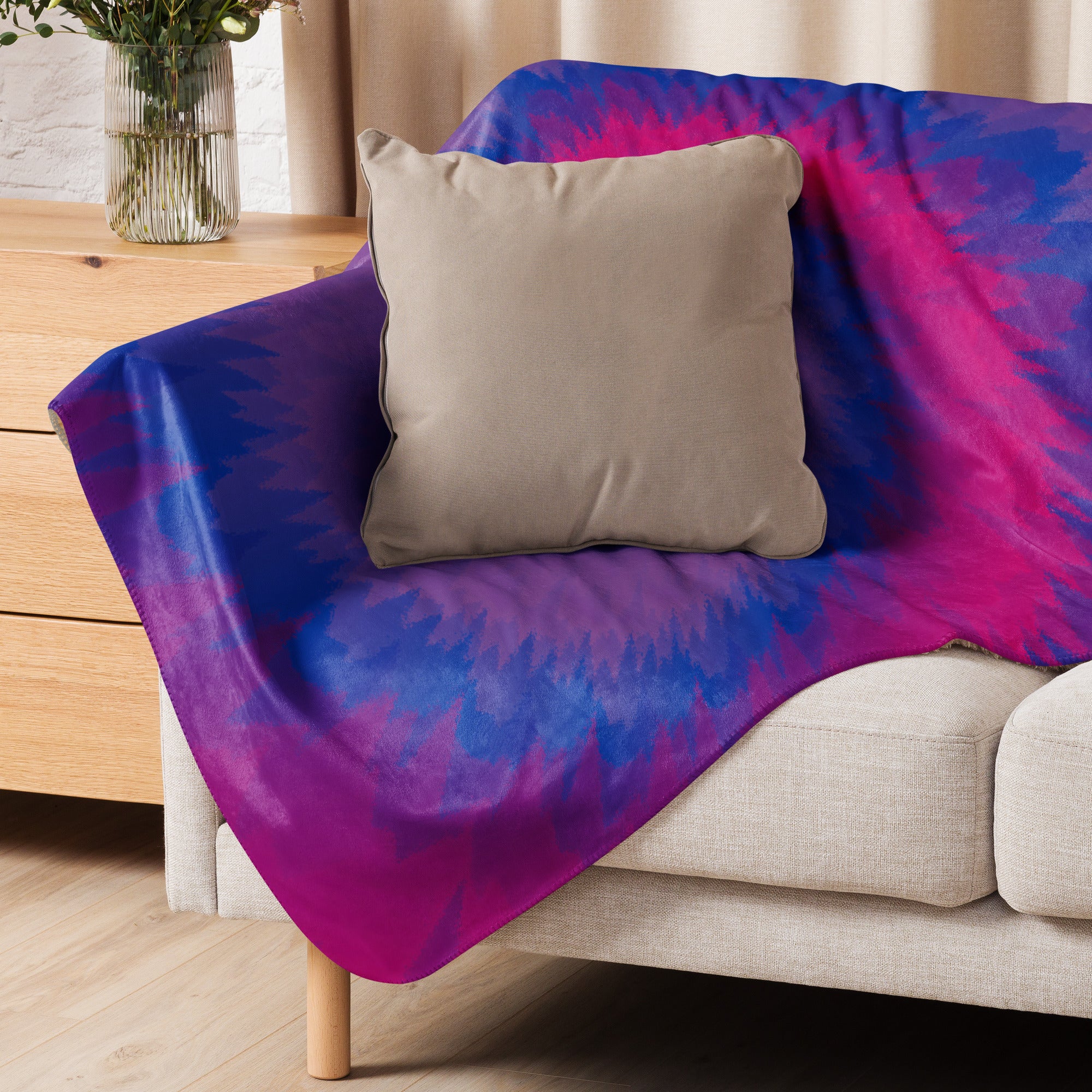 Sherpa blanket- Tie Dye Spiral-Bisexual