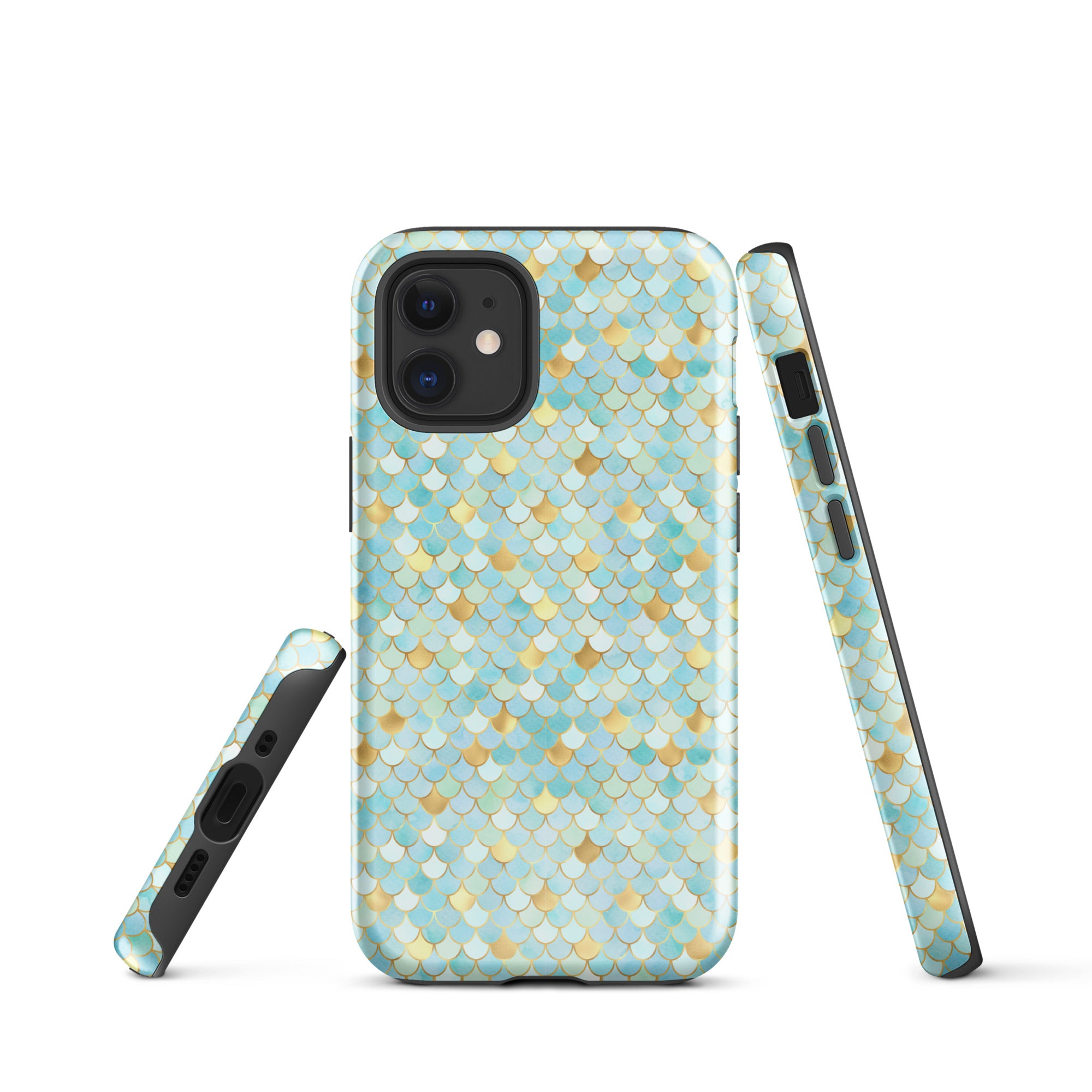 Tough Case for iPhone®- Mermaid Skin Cyan