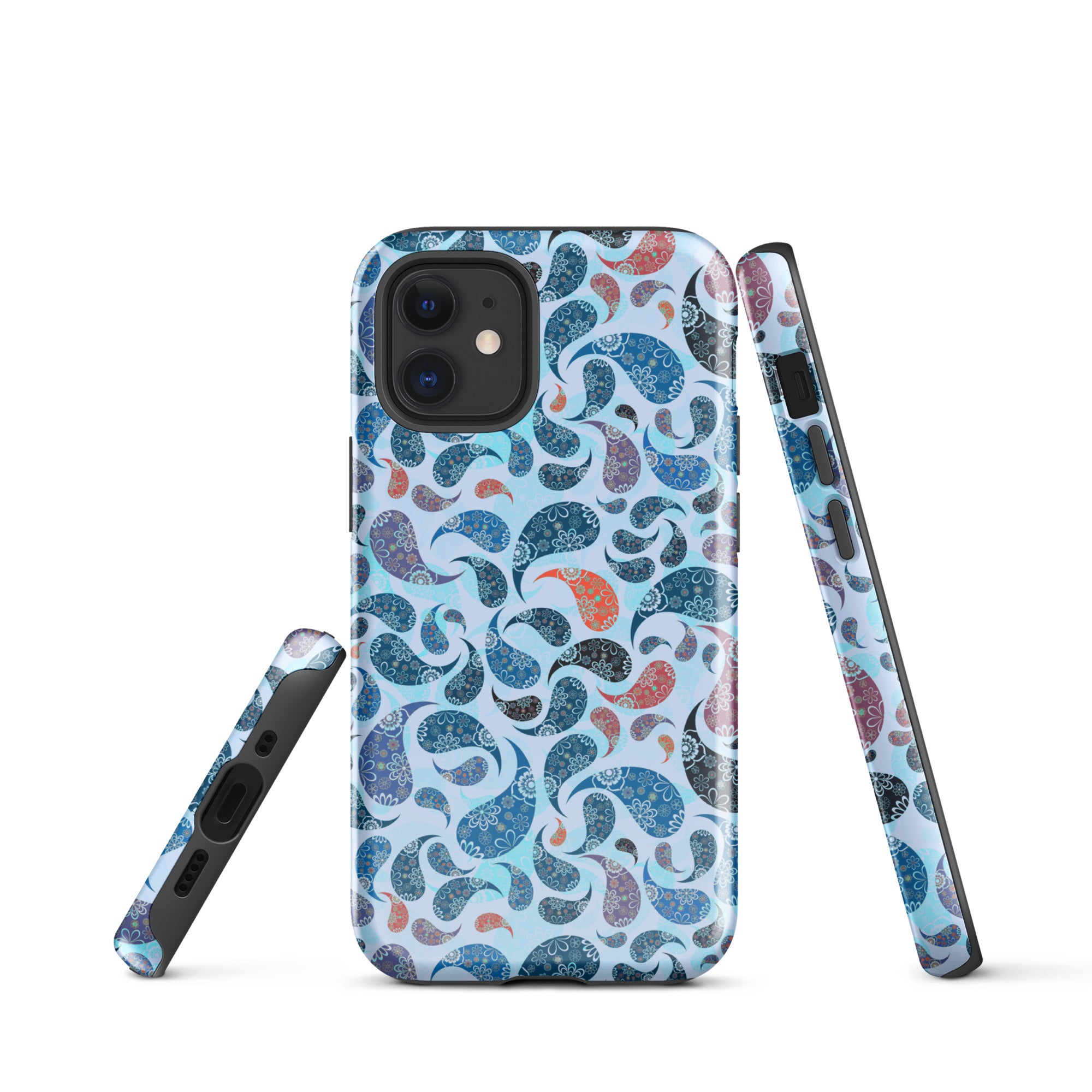 Tough Case for iPhone®- Paisley Blue