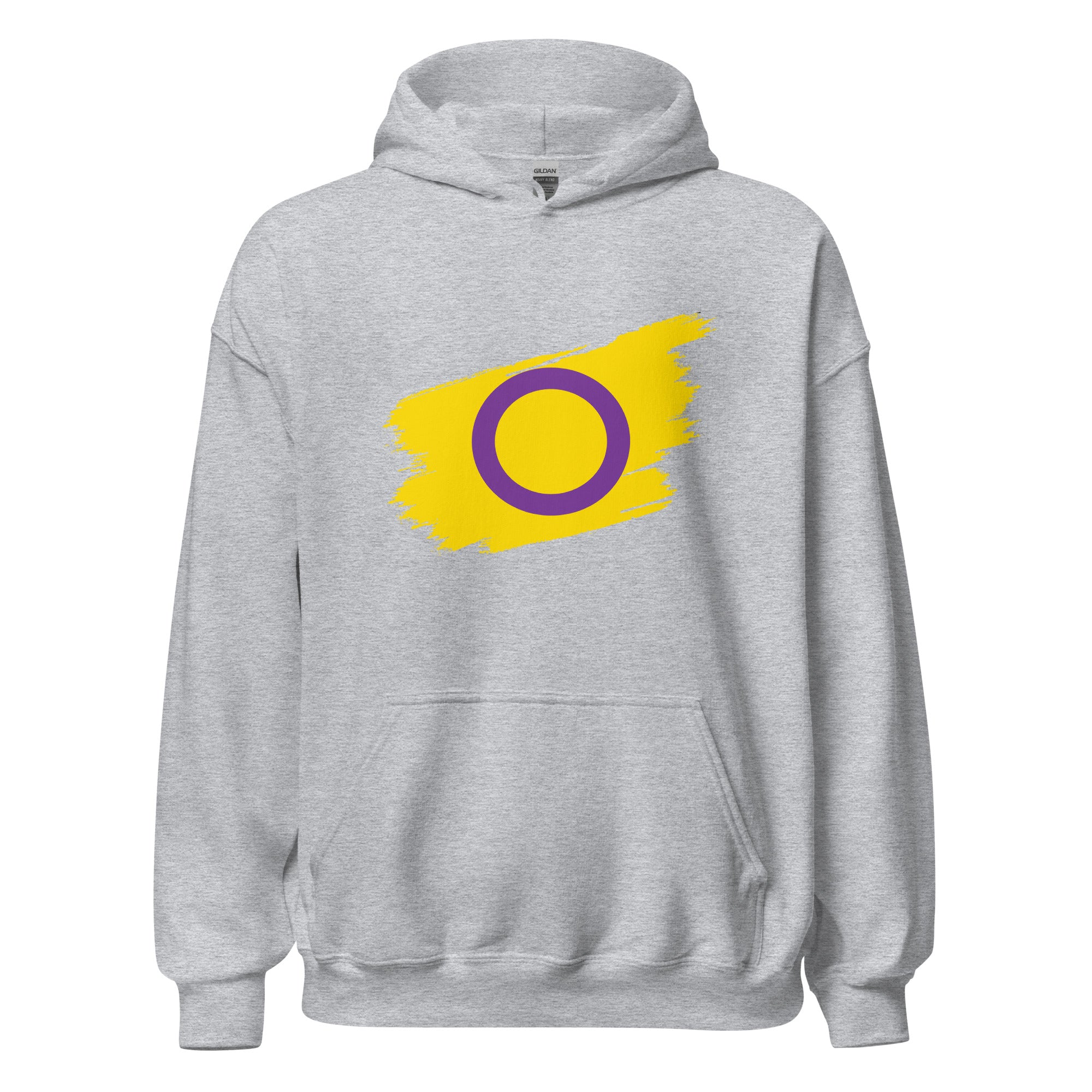 Unisex Hoodie-Intersex Grunge Flag