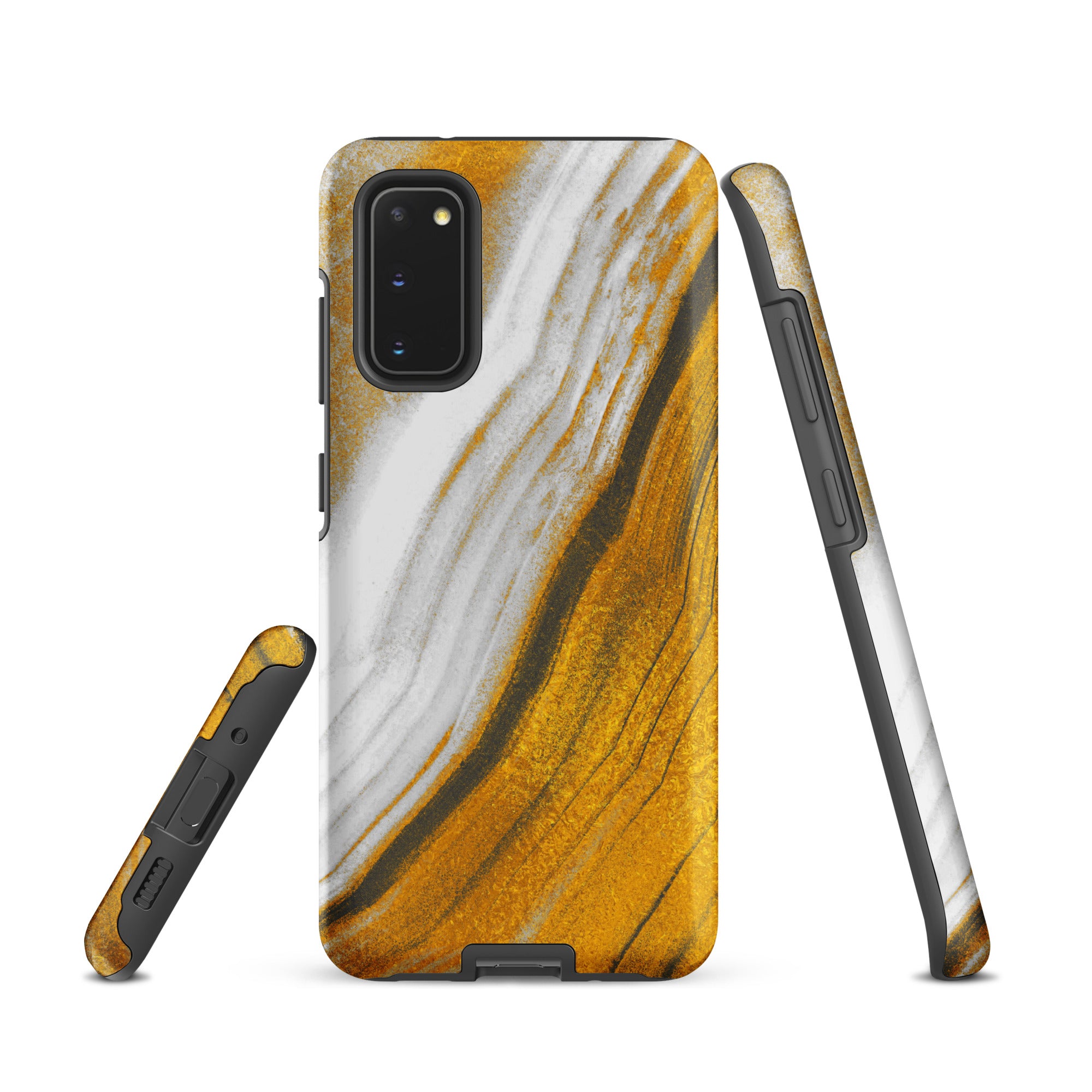Tough case for Samsung®- Marble Brown and White