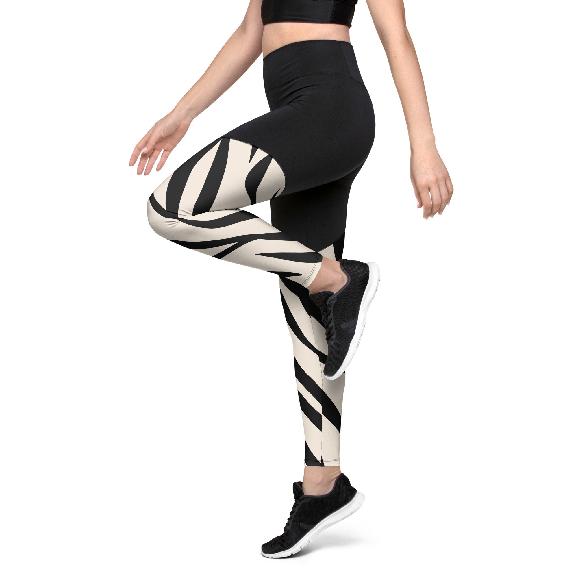 Sports Leggings- Zebra Skin II